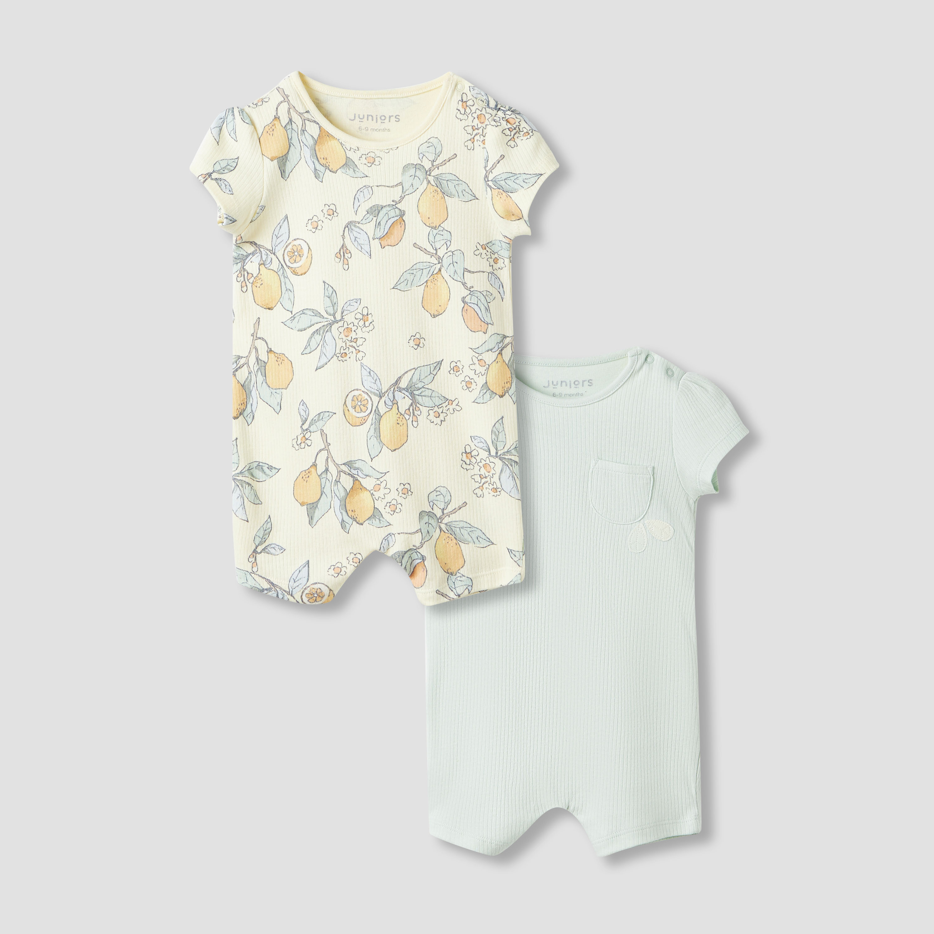 رومبر بأكمام قصيرة من جونيورز - طقم قطعتين متنوعتين-girls-clothing-rompers-image-7