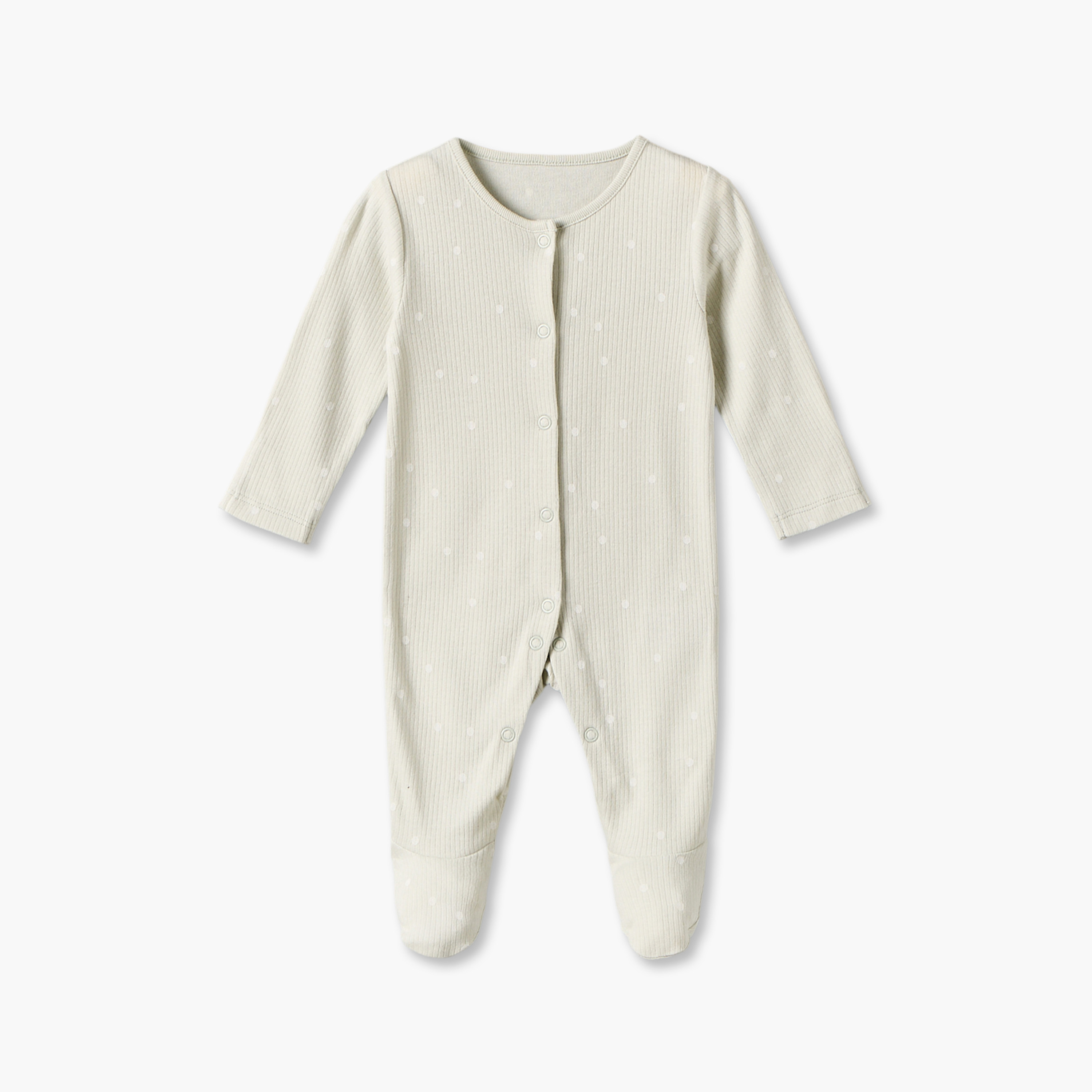 Pack of 3 Cotton Crew Neck Long Sleeves Sleepsuit with Snap Button Closure-baby-girls-clothing-nightwear-sleepsuits-image-5