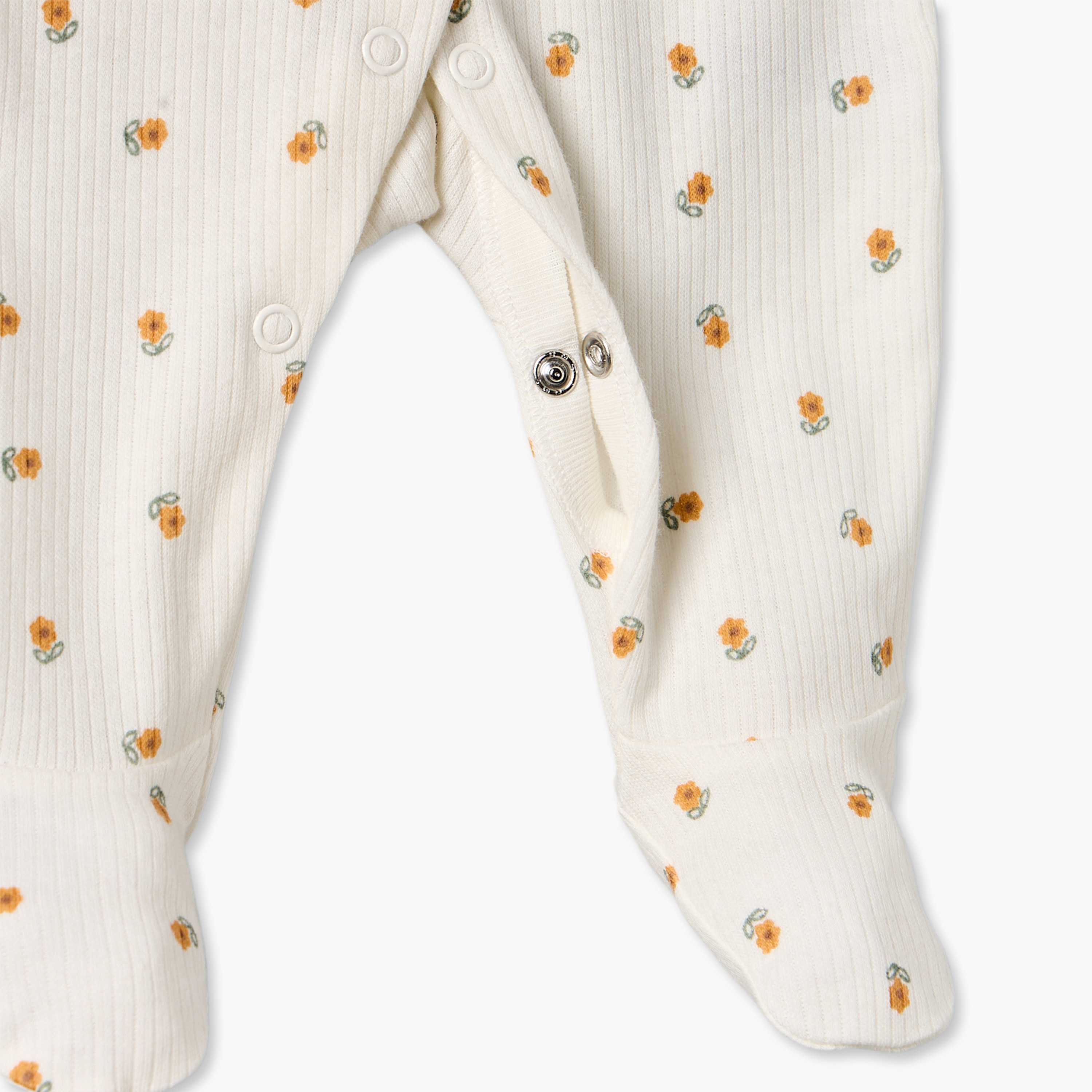 Pack of 3 Cotton Crew Neck Long Sleeves Sleepsuit with Snap Button Closure-baby-girls-clothing-nightwear-sleepsuits-image-8