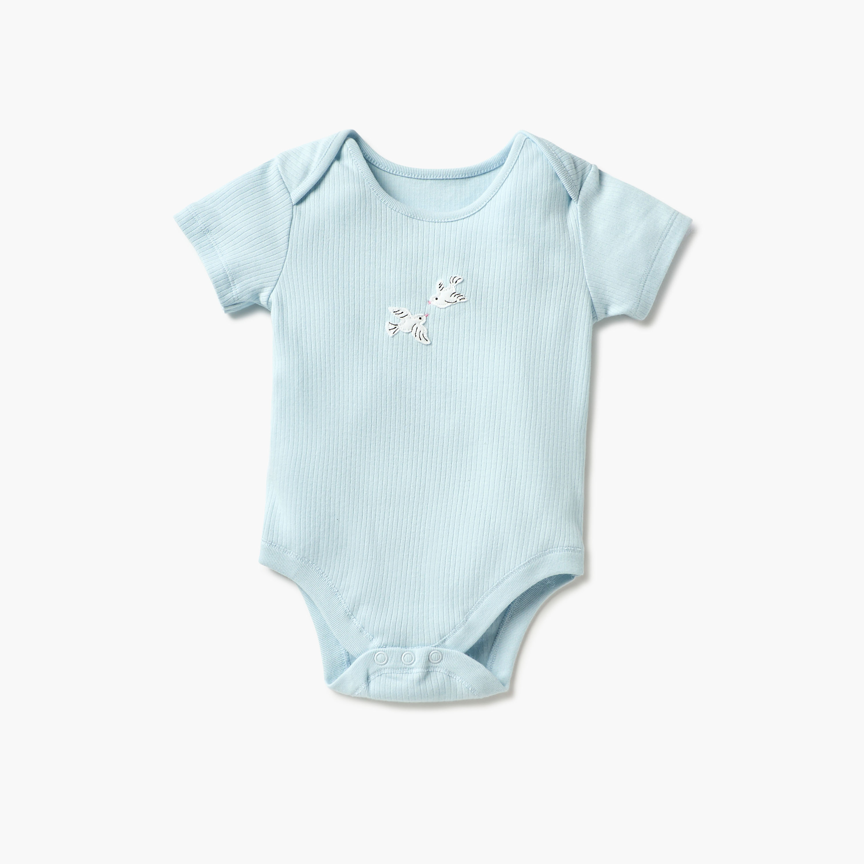 Juniors Printed Bodysuit with Short Sleeves and Button Closure - Set of 3-baby-boys-clothing-multipacks-image-2