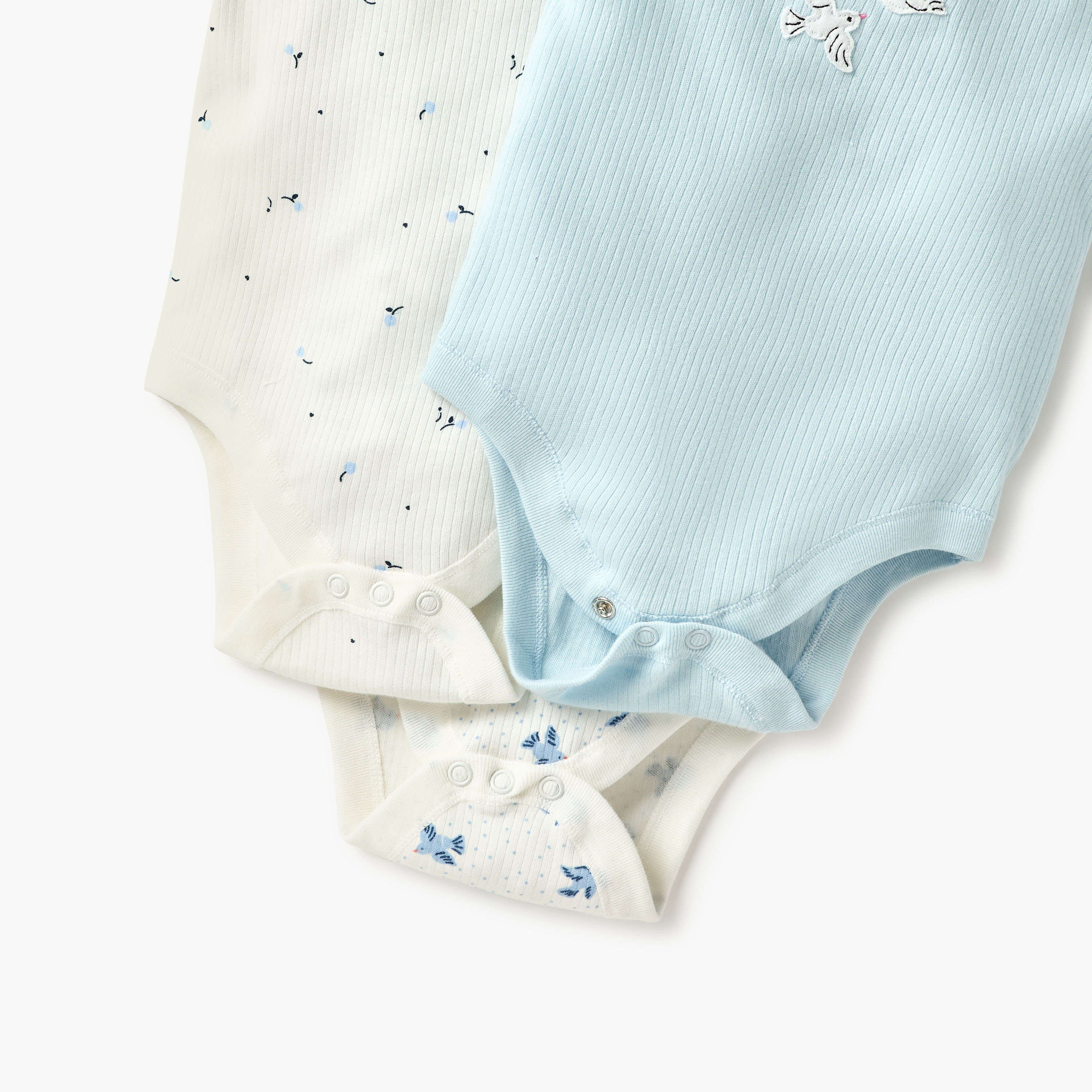 Juniors Printed Bodysuit with Short Sleeves and Button Closure - Set of 3-baby-boys-clothing-multipacks-image-4