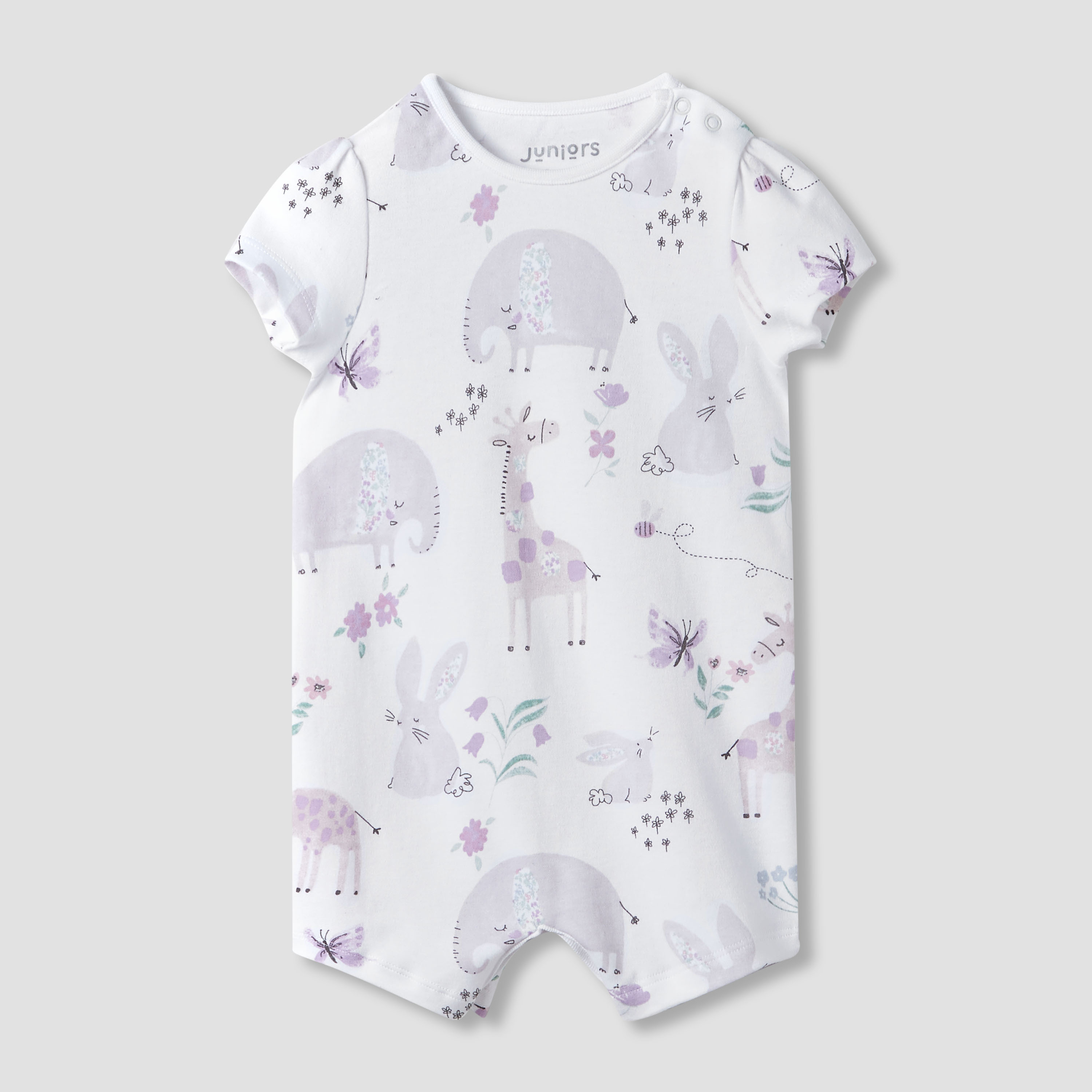 Juniors Animal Print Romper with Short Sleeves - Set of 2-girls-clothing-rompers-image-2