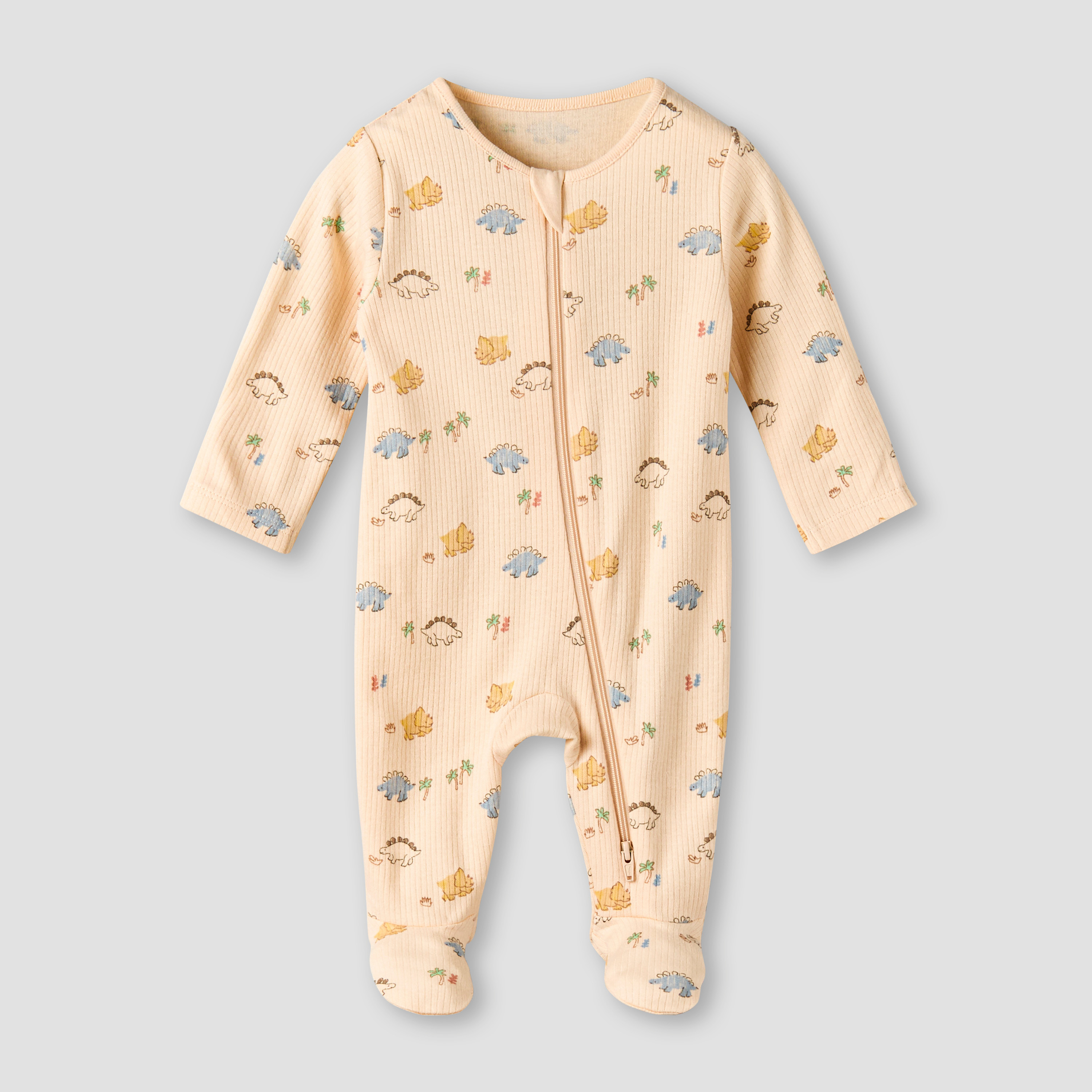 Pack of 3 Juniors Organic Cotton Crew Neck Long Sleeves Sleepsuit with Print-baby-boys-clothing-nightwear-sleepsuits-image-5