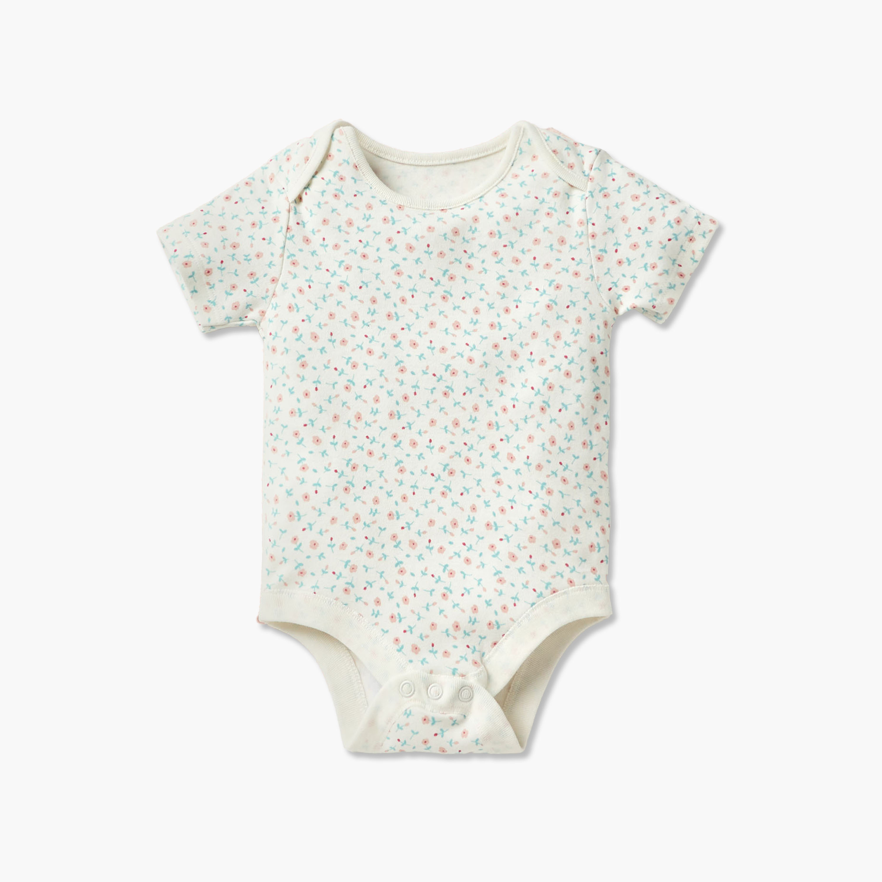 Juniors Assorted Bodysuit with Short Sleeves and Button Closure - Set of 3-baby-girls-clothing-bodysuits-image-2
