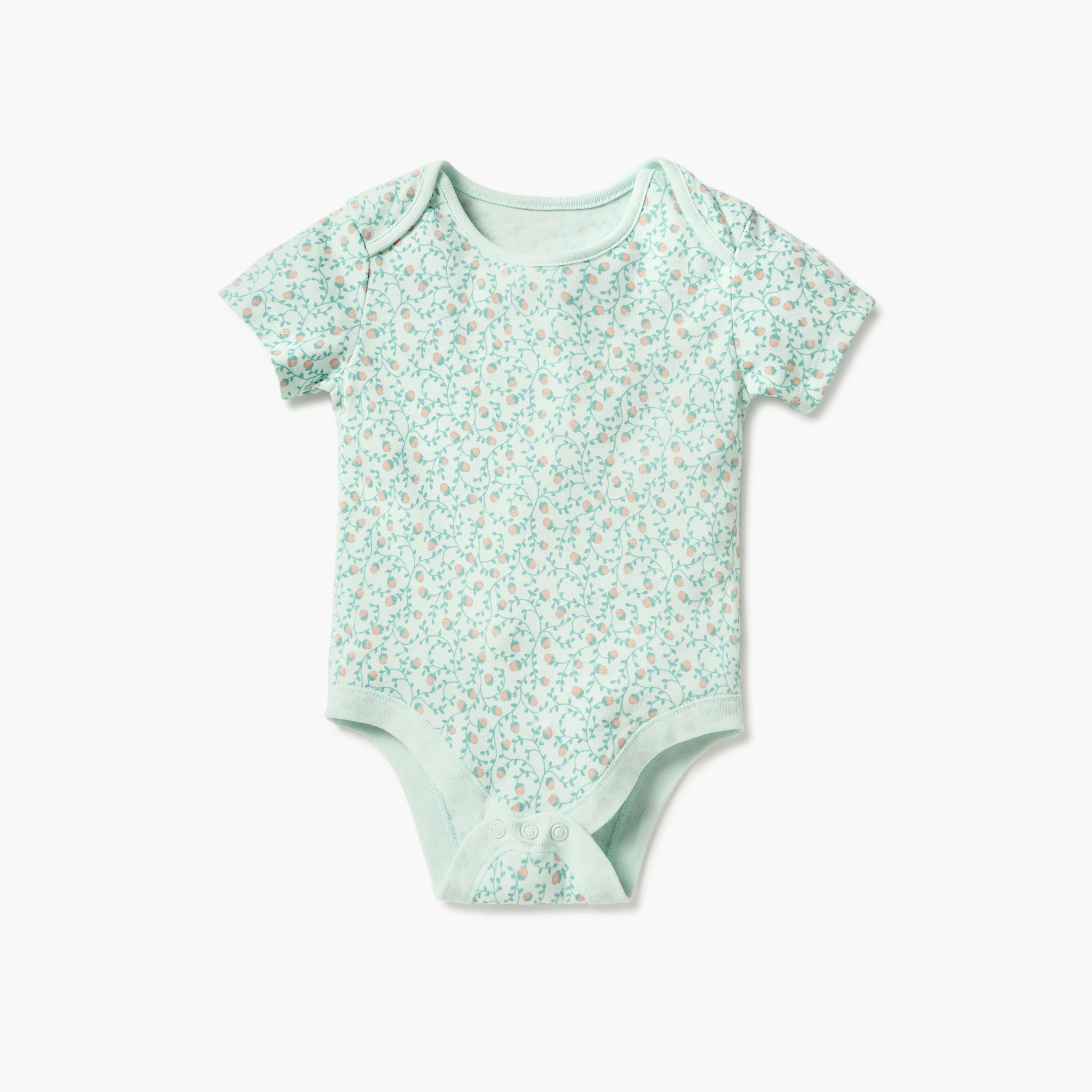 Juniors Assorted Bodysuit with Short Sleeves and Button Closure - Set of 3-baby-girls-clothing-bodysuits-image-4