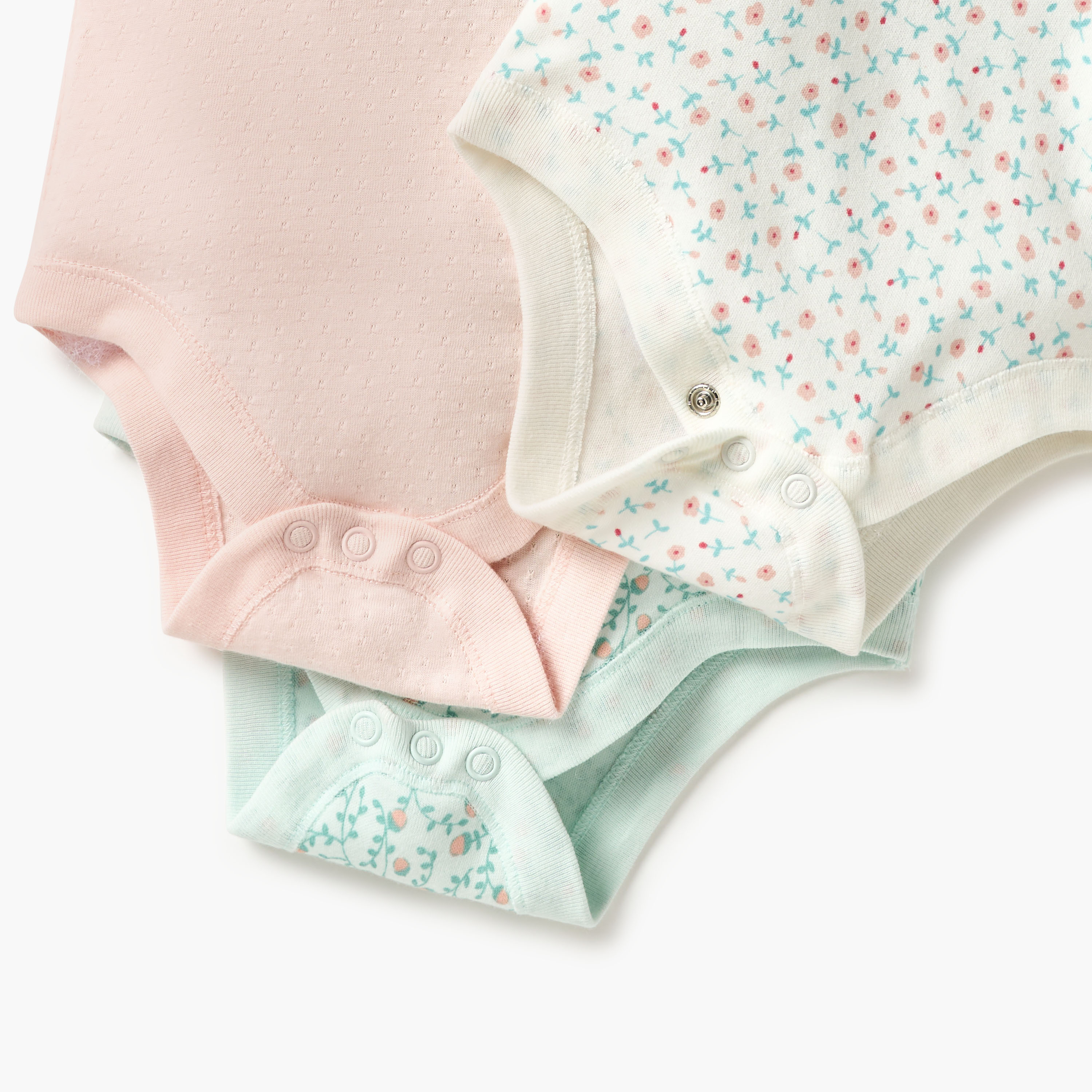 Juniors Assorted Bodysuit with Short Sleeves and Button Closure - Set of 3-baby-girls-clothing-bodysuits-image-6