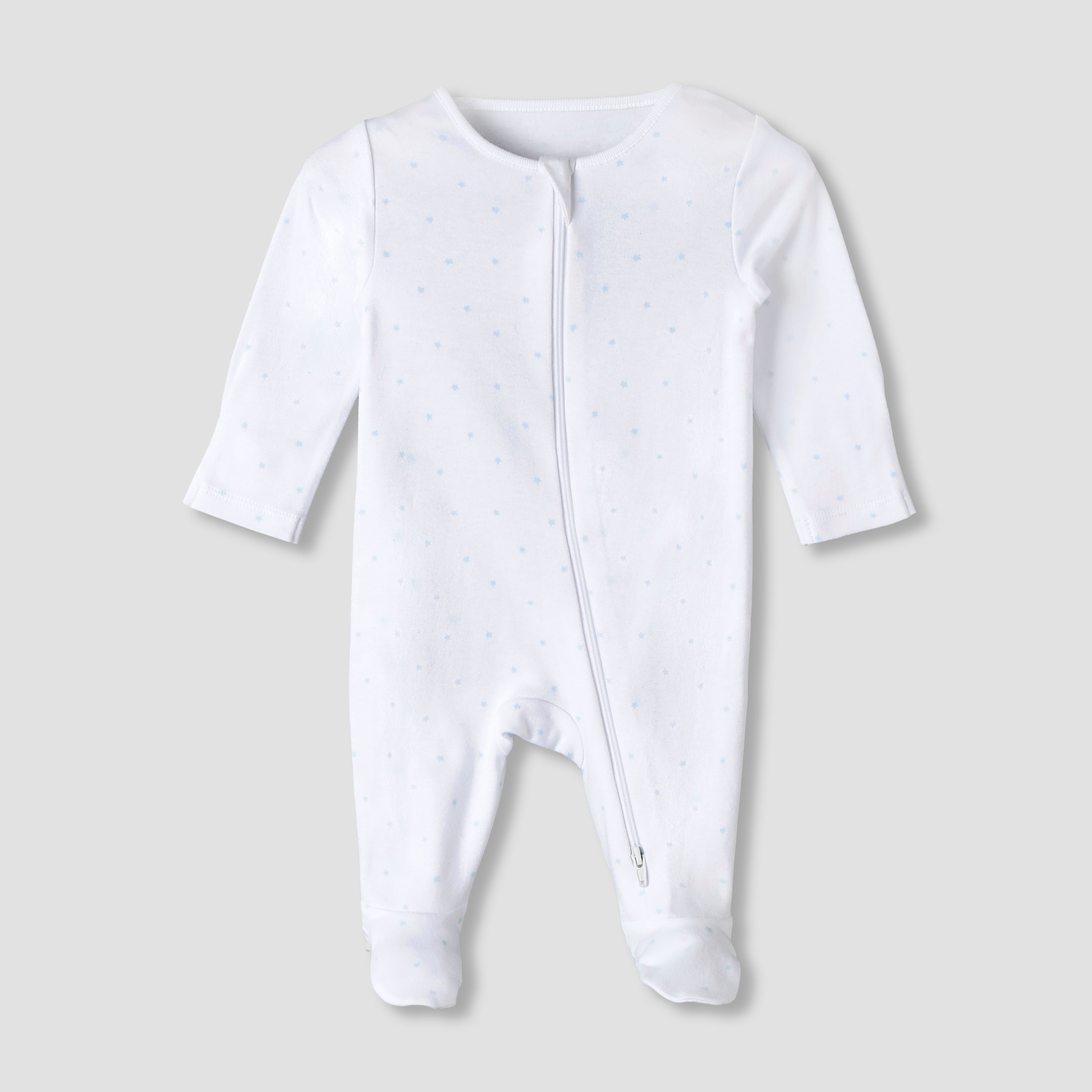 Pack of 3 Juniors Organic Cotton Round Neck Long Sleeves Sleepsuit with Print-baby-boys-clothing-nightwear-sleepsuits-image-4