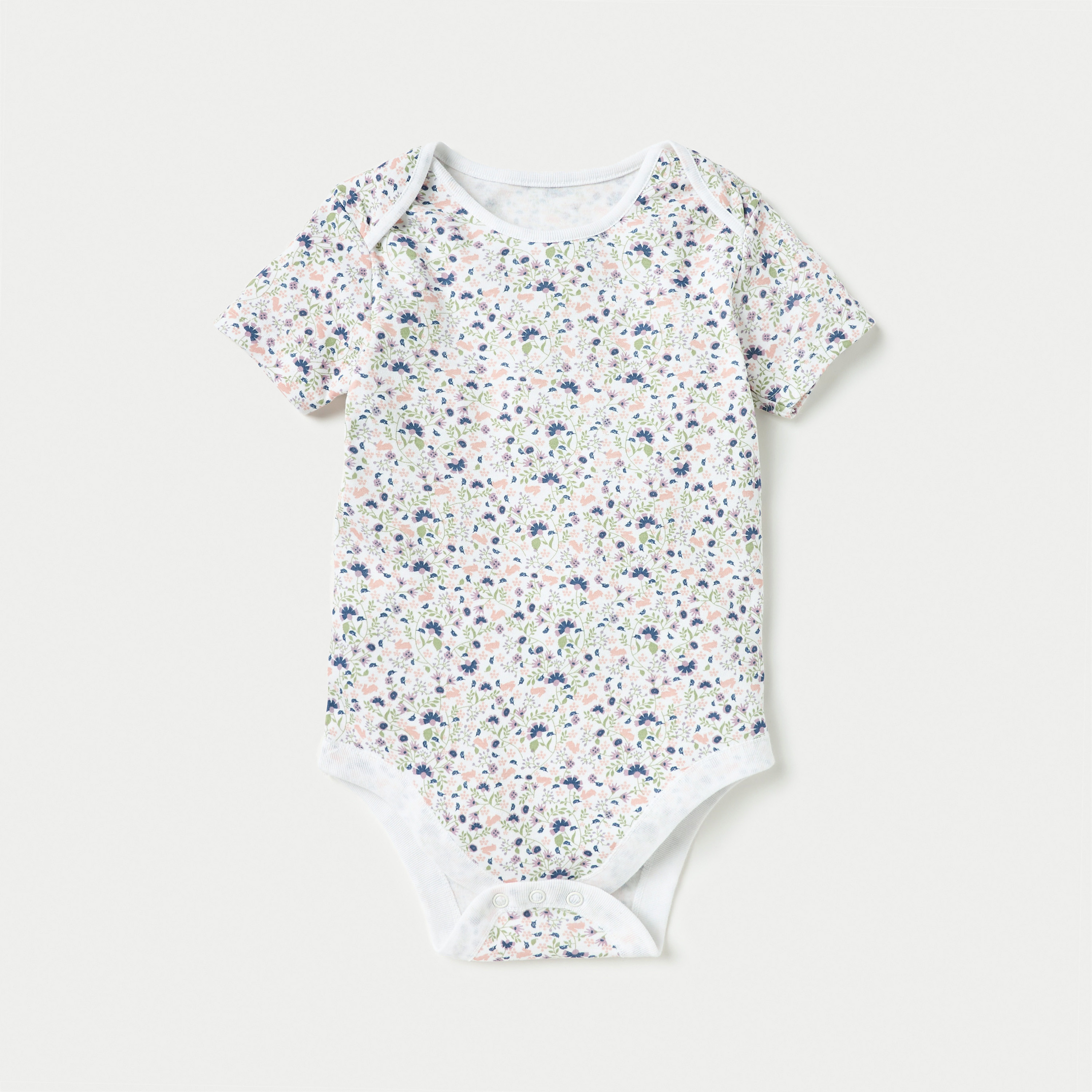 Juniors Animal Print Bodysuit with Snap Button Closure - Set of 3-baby-girls-clothing-bodysuits-image-3