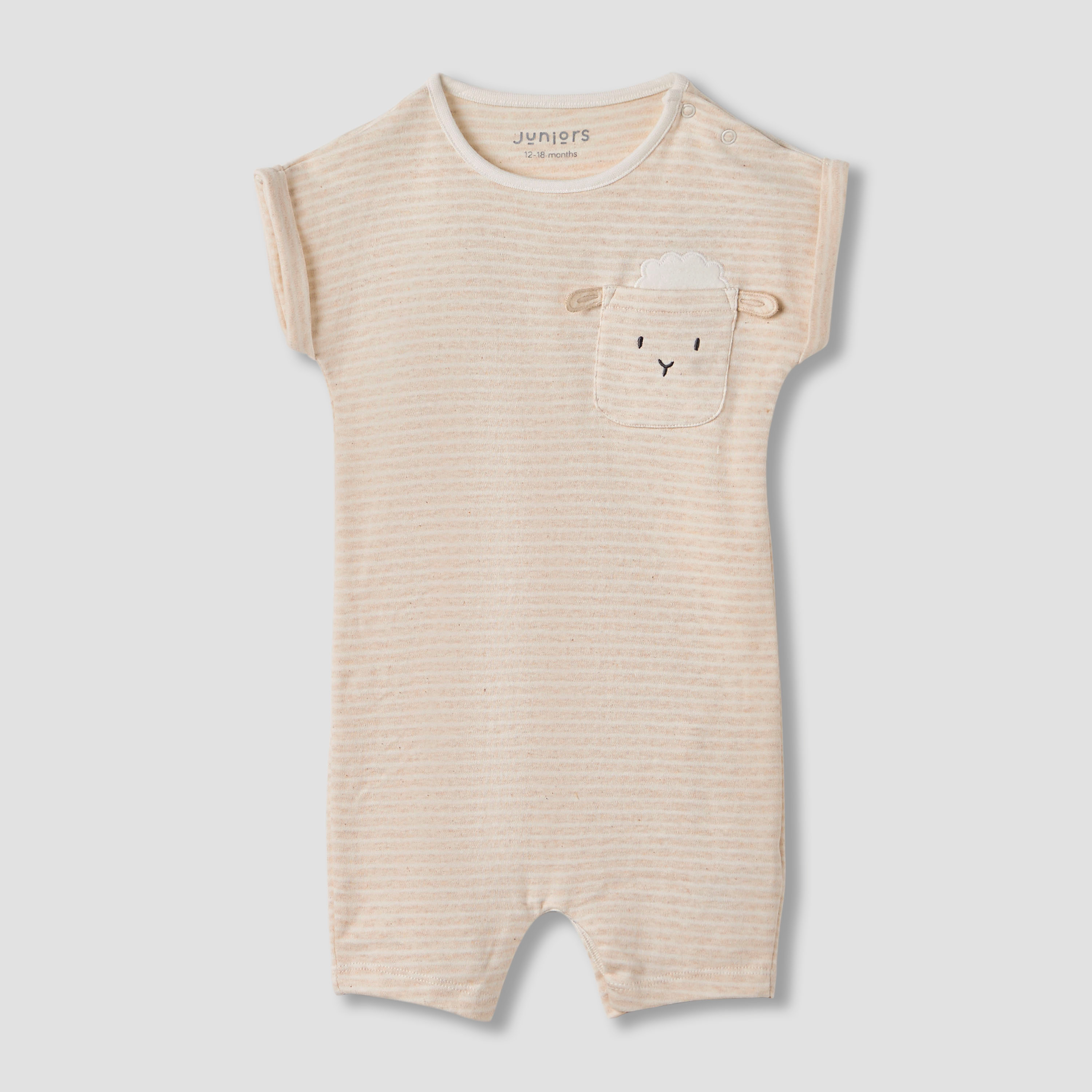 رومبر بطبعات وأكمام ممتدة من جونيورز - طقم من قطعتين-baby-boys-clothing-rompers-image-4