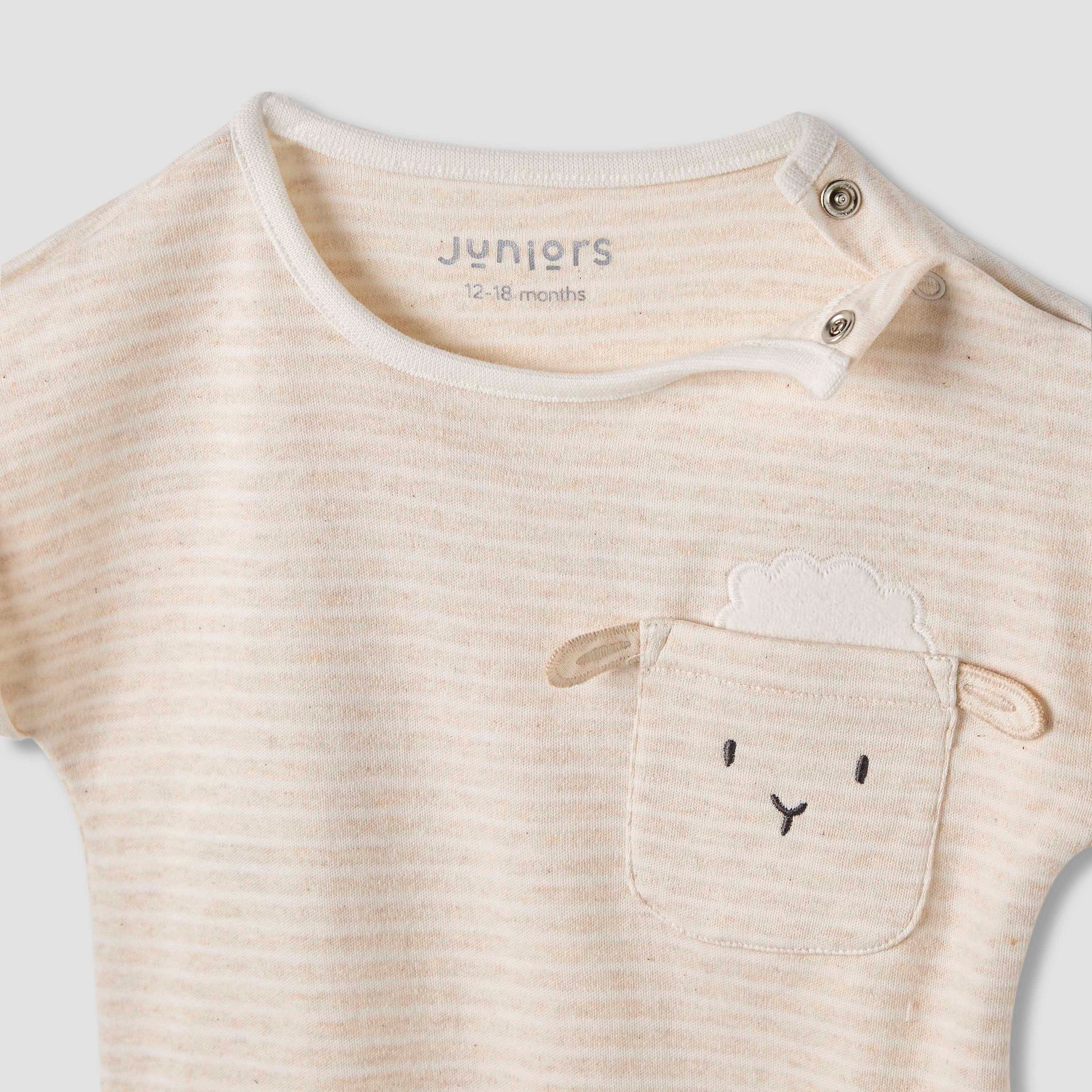 رومبر بطبعات وأكمام ممتدة من جونيورز - طقم من قطعتين-baby-boys-clothing-rompers-image-2