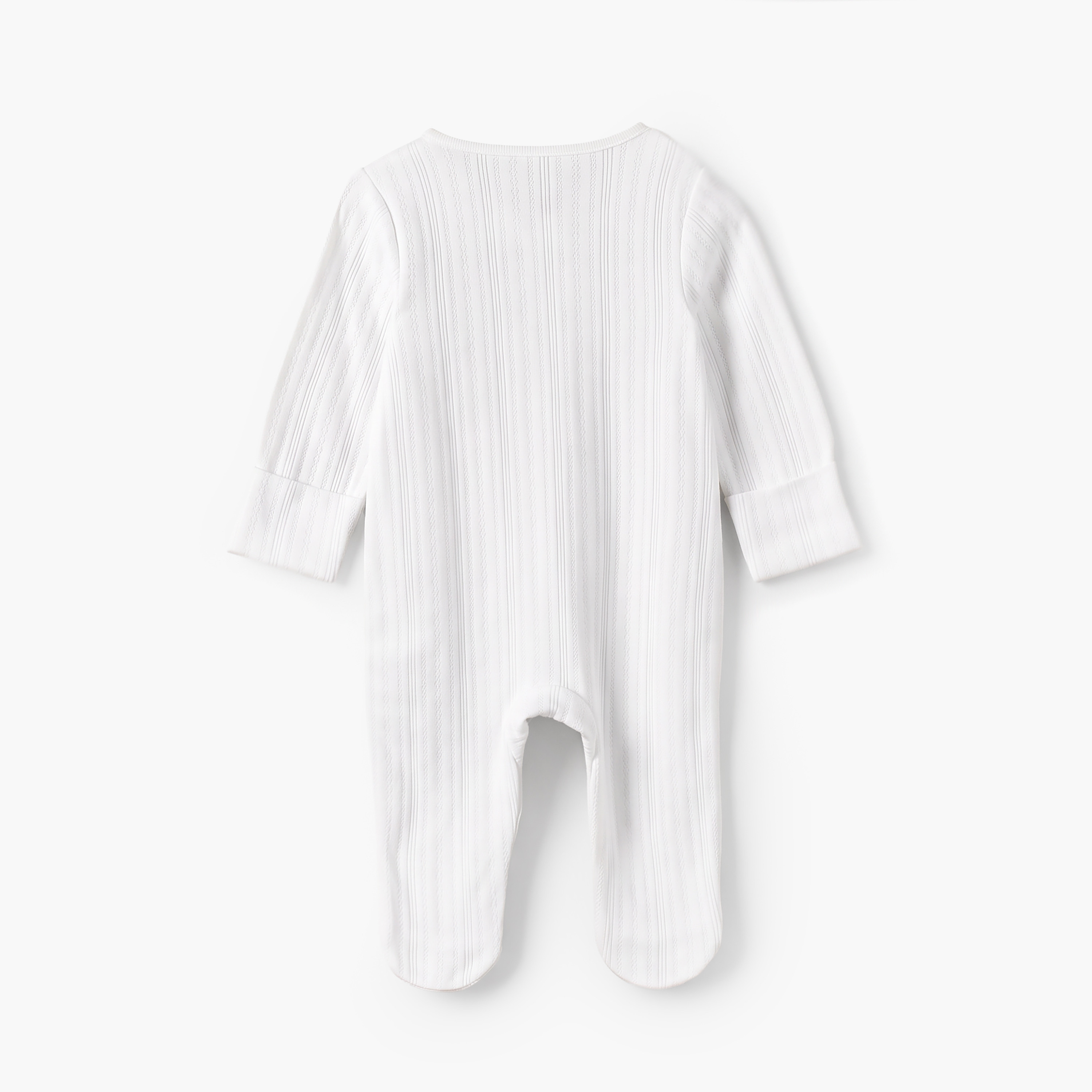 طقم بدلات نوم قطن بأكمام طويلة وياقة ضيقة وطبعات قلوب من جونيورز - 3 قطع-baby-girls-clothing-nightwear-sleepsuits-image-4
