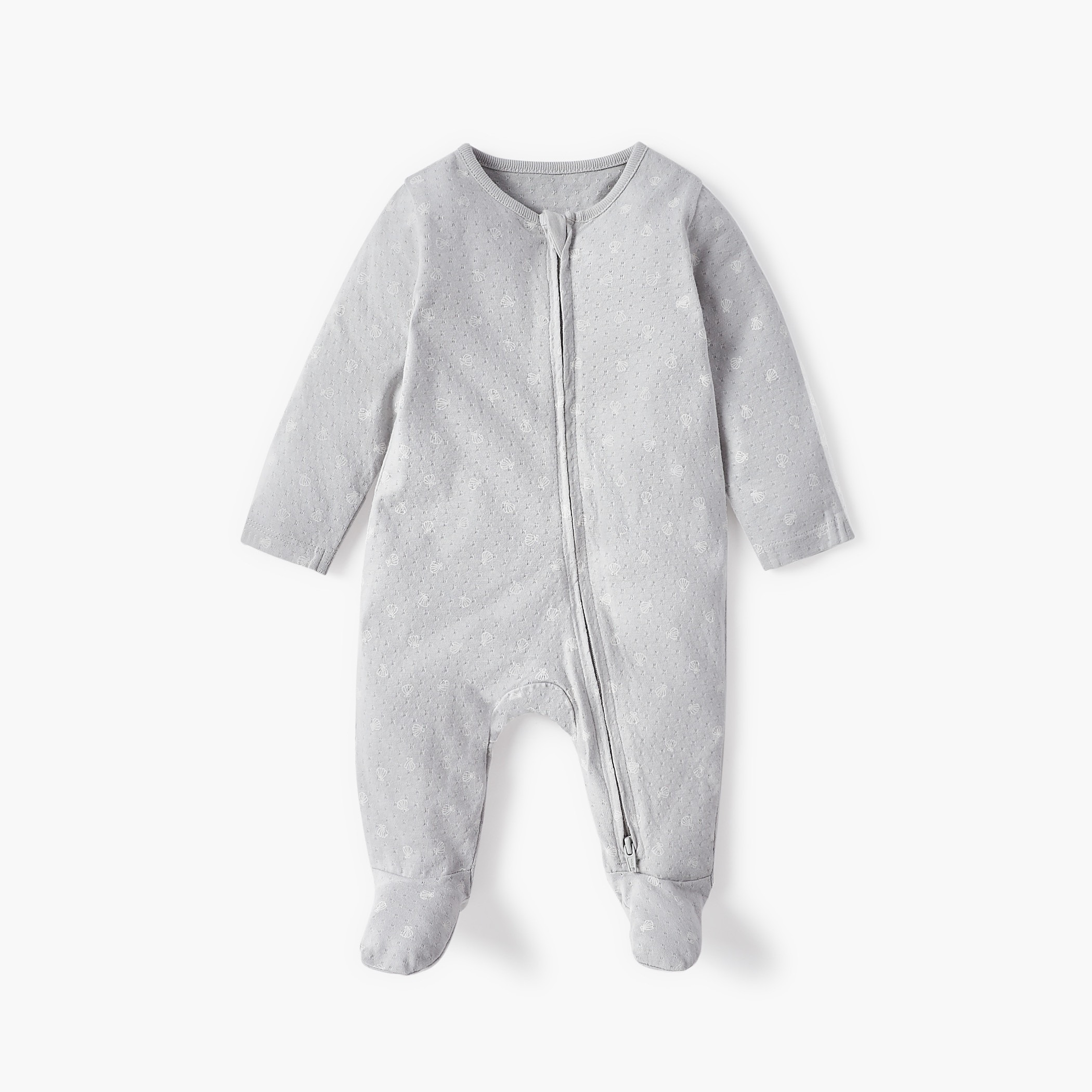 Juniors Printed Closed Feet Sleepsuit with Zipper Closure - Set of 3-baby-girls-clothing-nightwear-sleepsuits-image-2