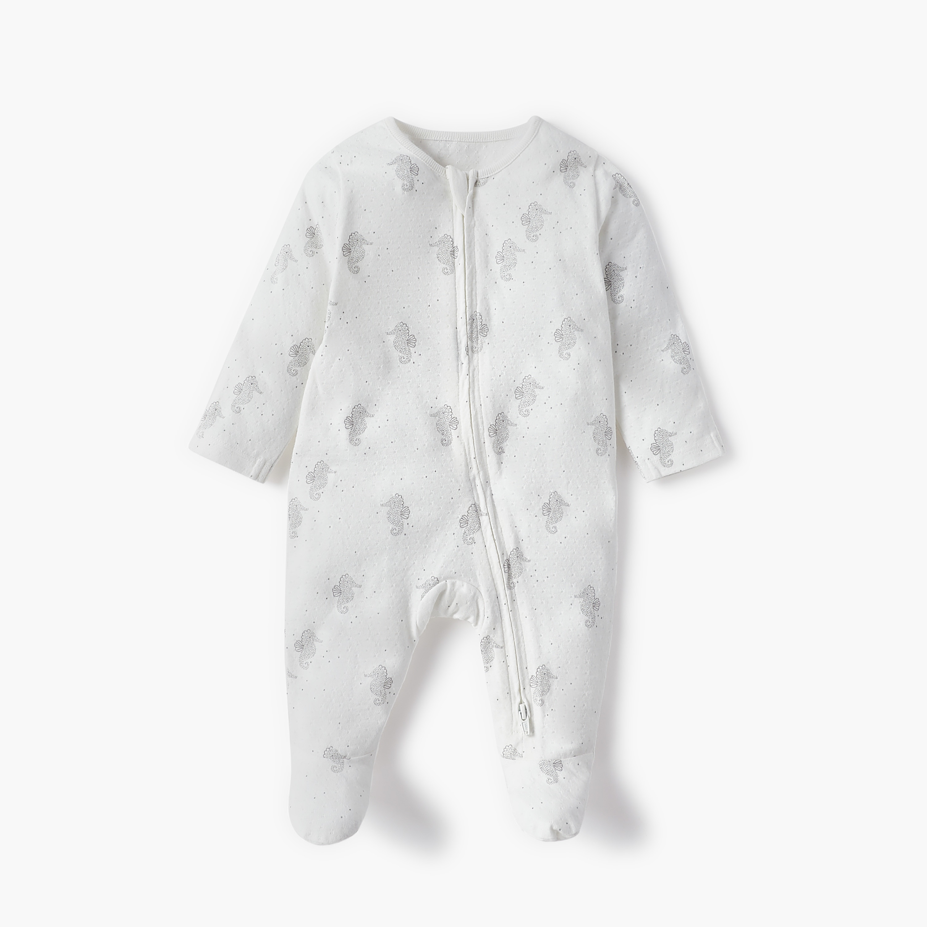 Juniors Printed Closed Feet Sleepsuit with Zipper Closure - Set of 3-baby-girls-clothing-nightwear-sleepsuits-image-3