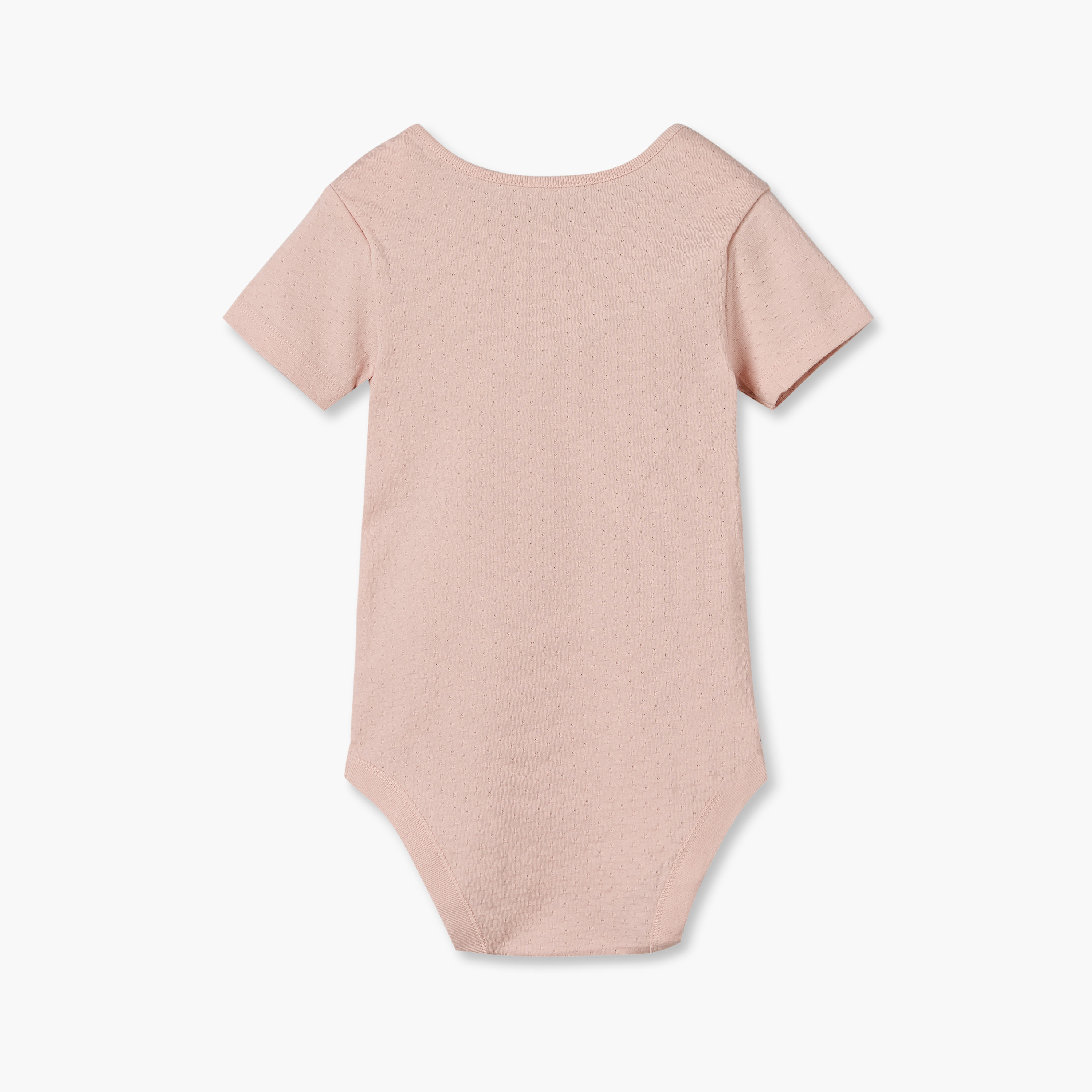 طقم بودي سوت قطني بياقة مستديرة وأكمام قصيرة بطبعة قلوب من جونيورز - 3 قطع-baby-girls-clothing-bodysuits-image-5