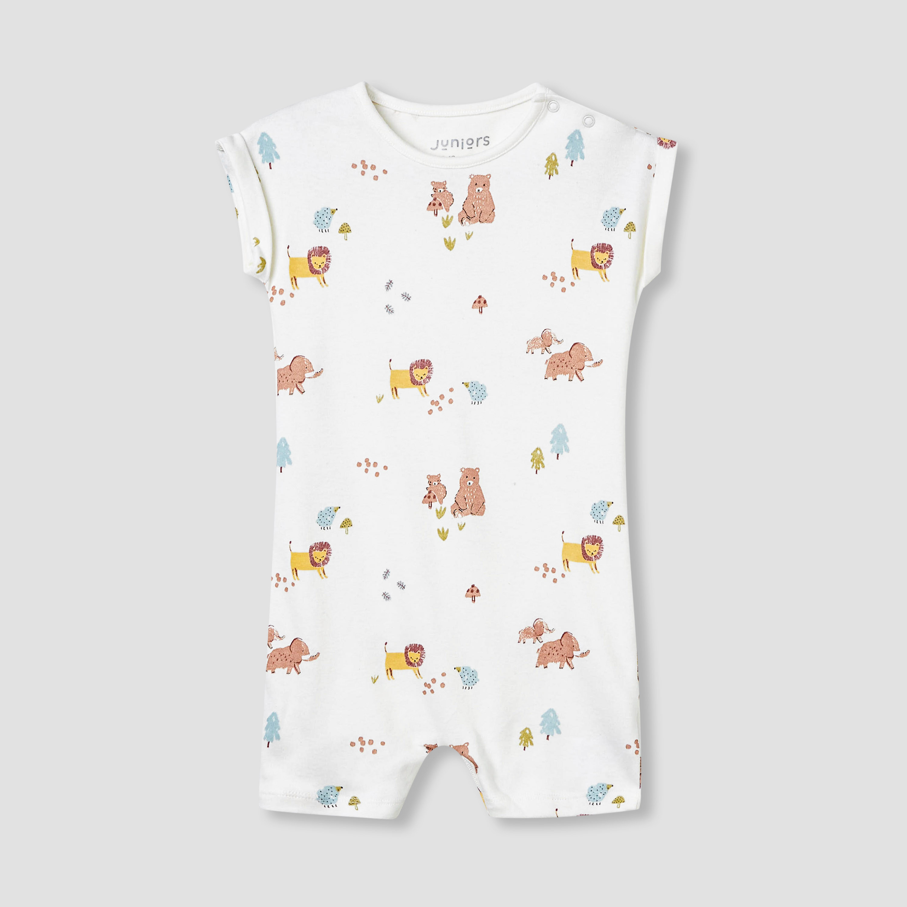 رومبر بأكمام ممتدة وطبعات من جونيورز - طقم من قطعتين-baby-boys-clothing-rompers-image-3
