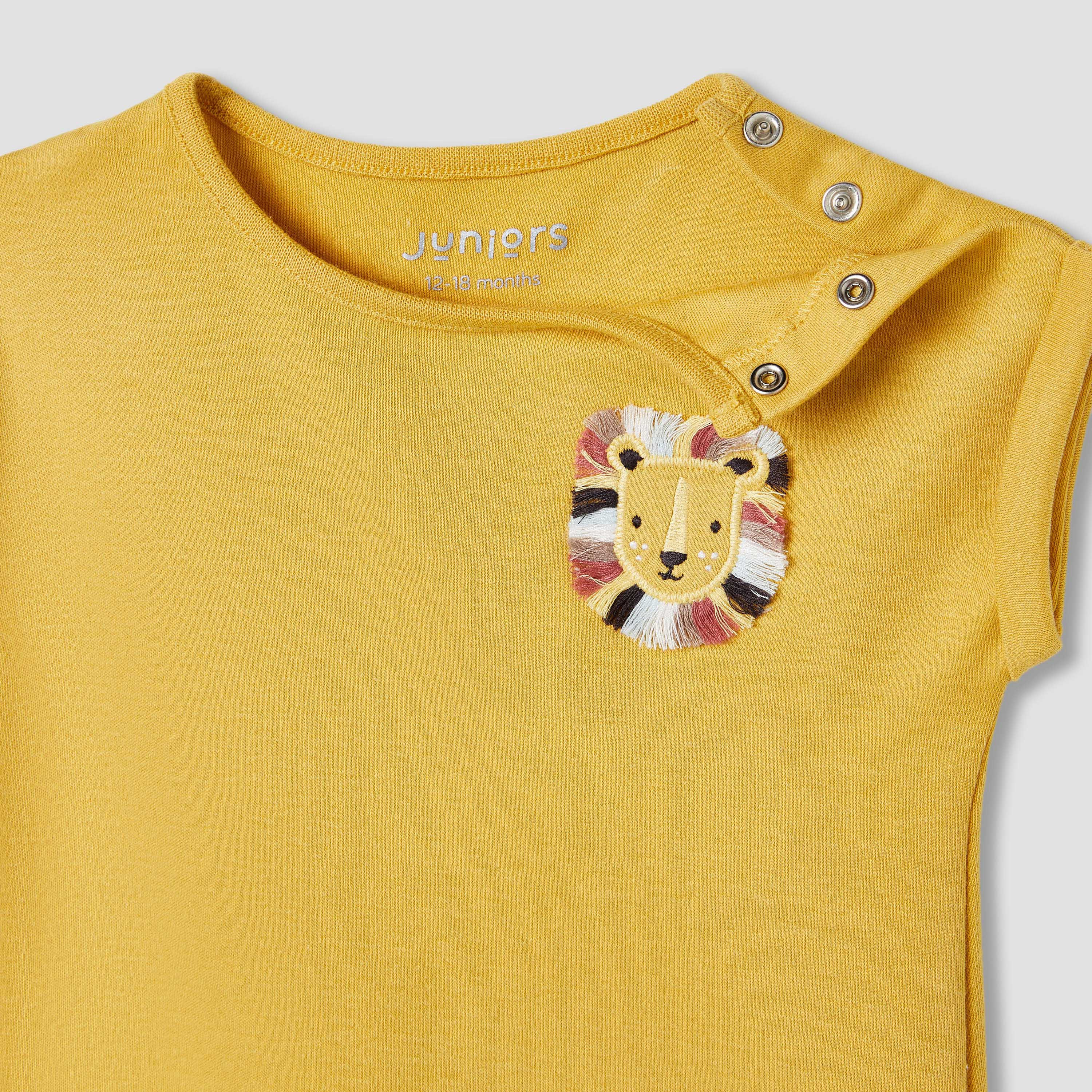 رومبر بأكمام ممتدة وطبعات من جونيورز - طقم من قطعتين-baby-boys-clothing-rompers-image-2