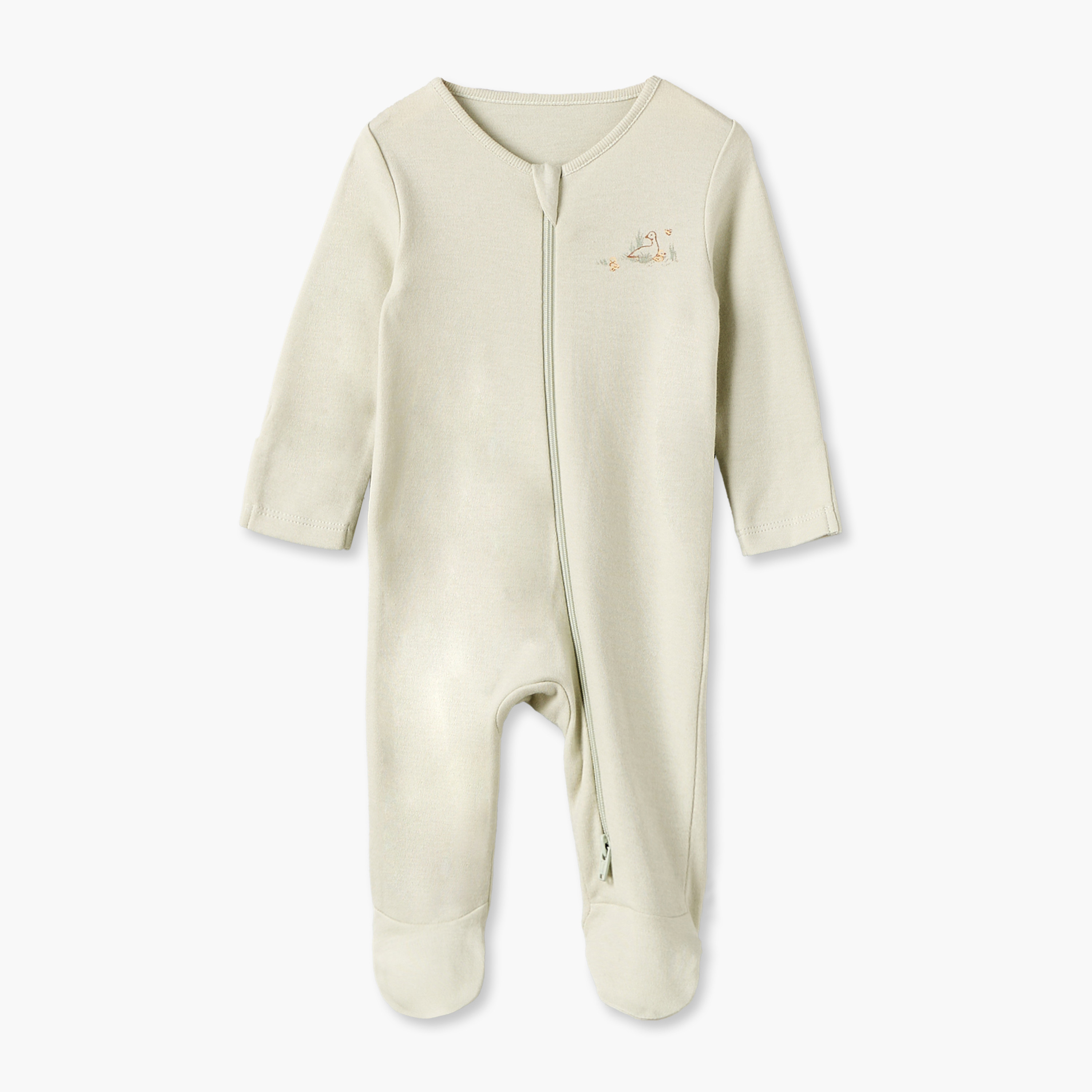 Pack of 3 Juniors Cotton Round Neck Long Sleeves Sleepsuit with Duck Print-baby-girls-clothing-nightwear-sleepsuits-image-2