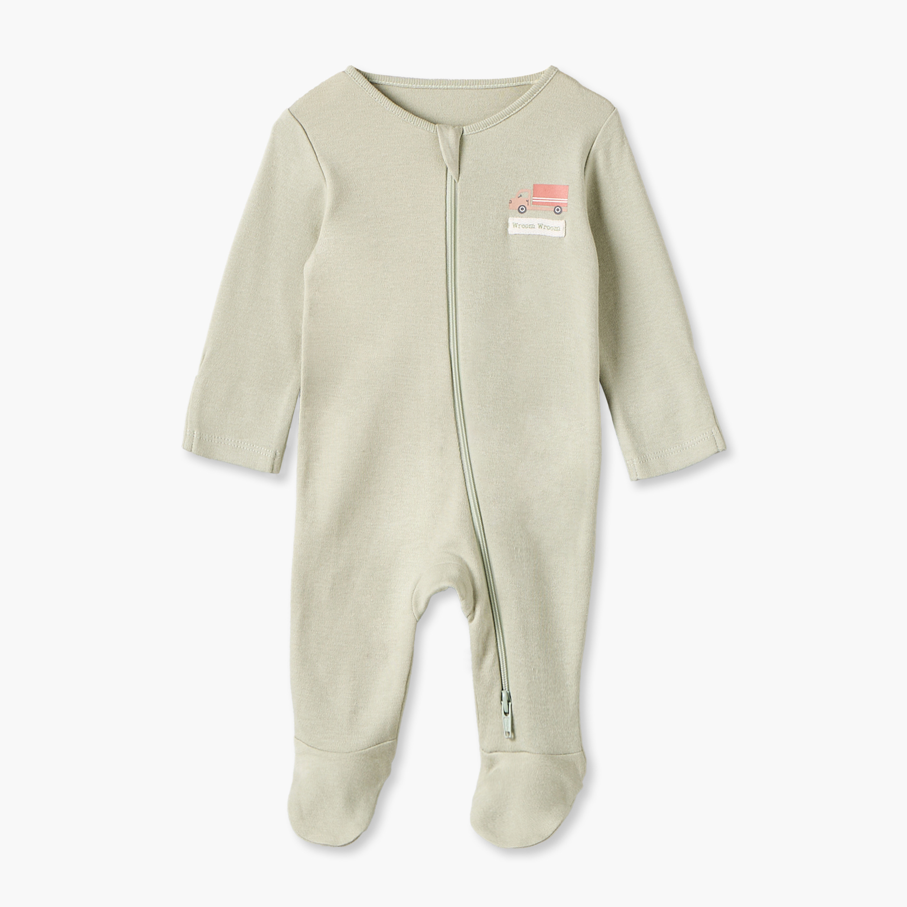 طقم بدلات نوم قطنية بياقة ضيقة وأكمام طويلة وسحّاب إغلاق من جونيورز - 3 قطع-baby-boys-clothing-nightwear-sleepsuits-image-3
