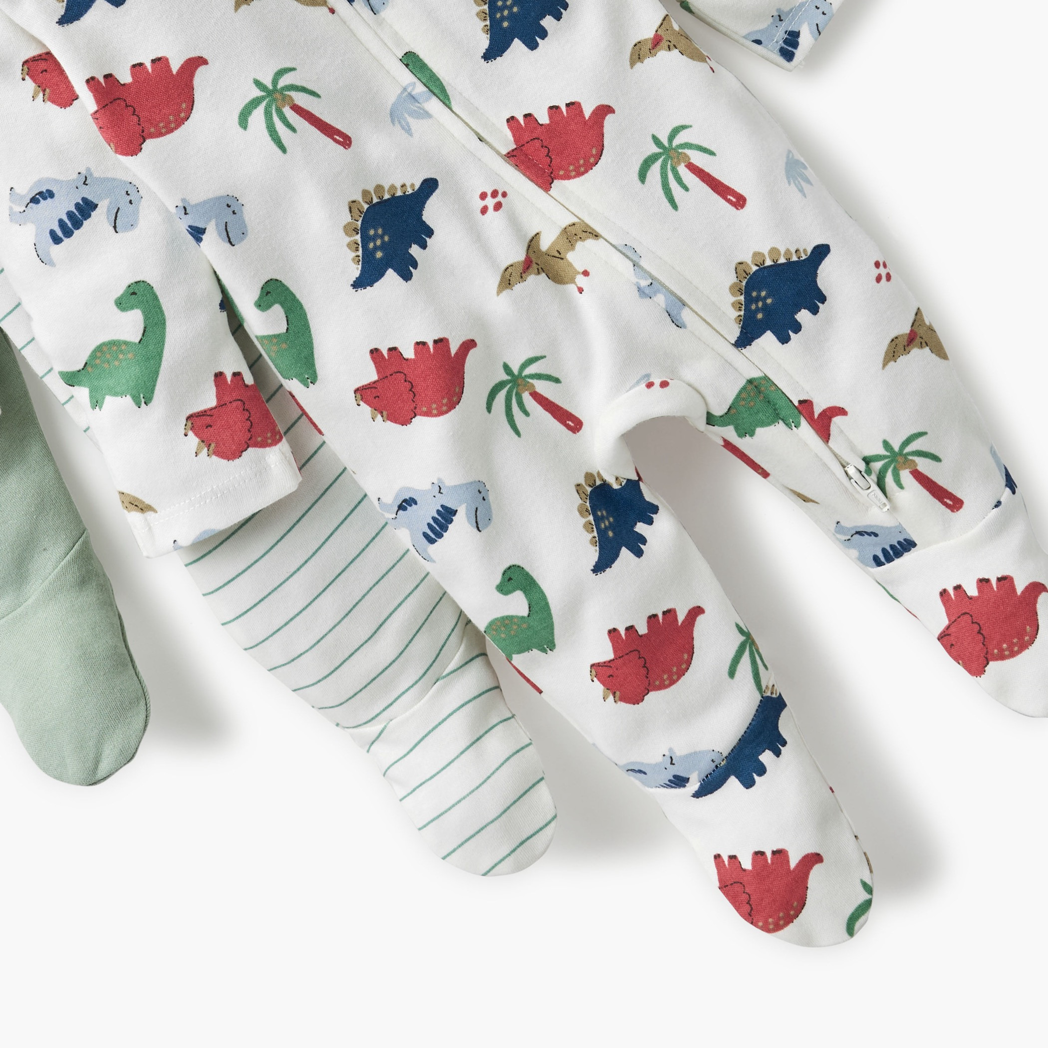 Juniors Assorted Sleepsuit with Long Sleeves and Zip Closure - Set of 3-baby-boys-clothing-nightwear-sleepsuits-image-6