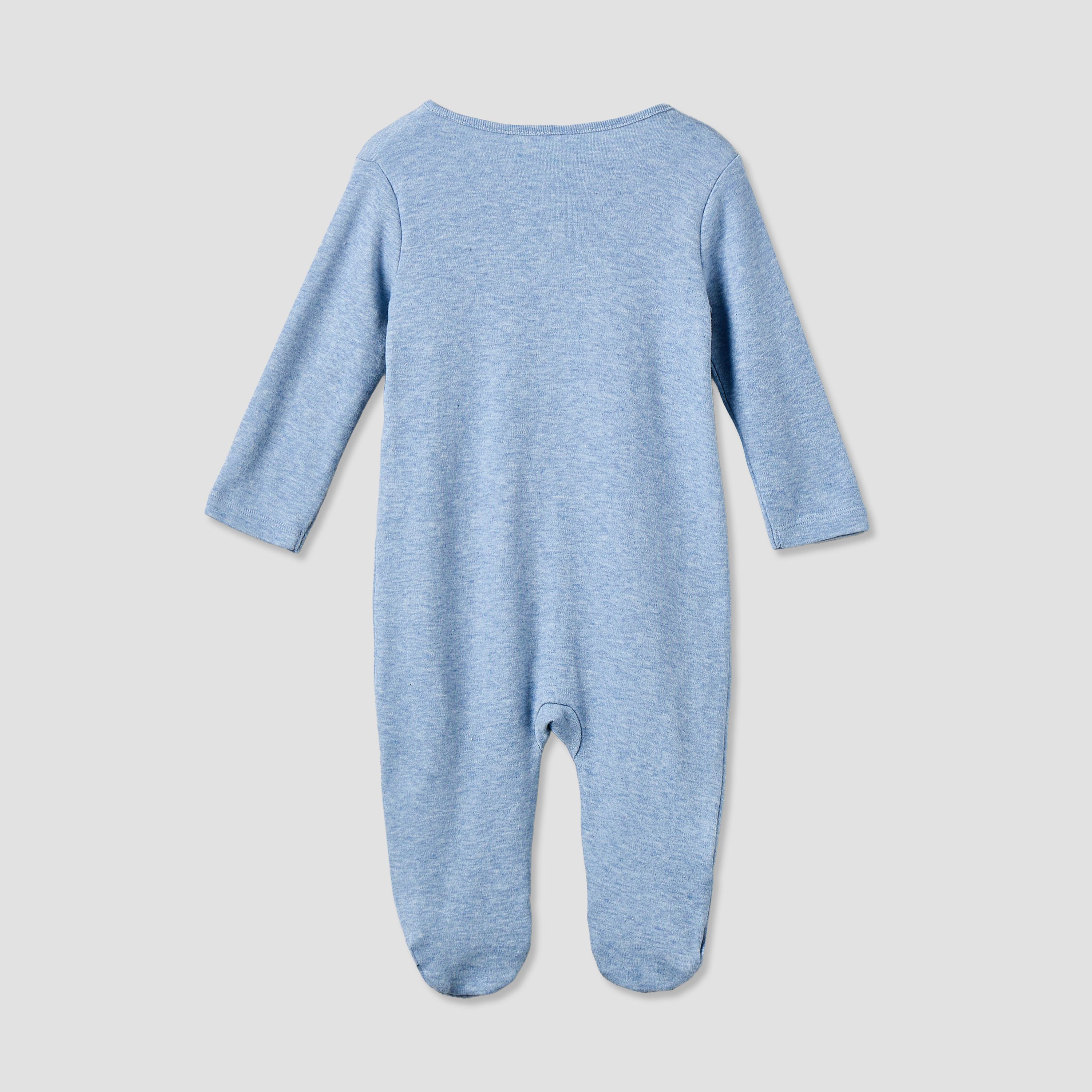 Pack of 3 Juniors Cotton Crew Neck Long Sleeves Sleepsuit with Assorted Print-baby-boys-clothing-nightwear-sleepsuits-image-5