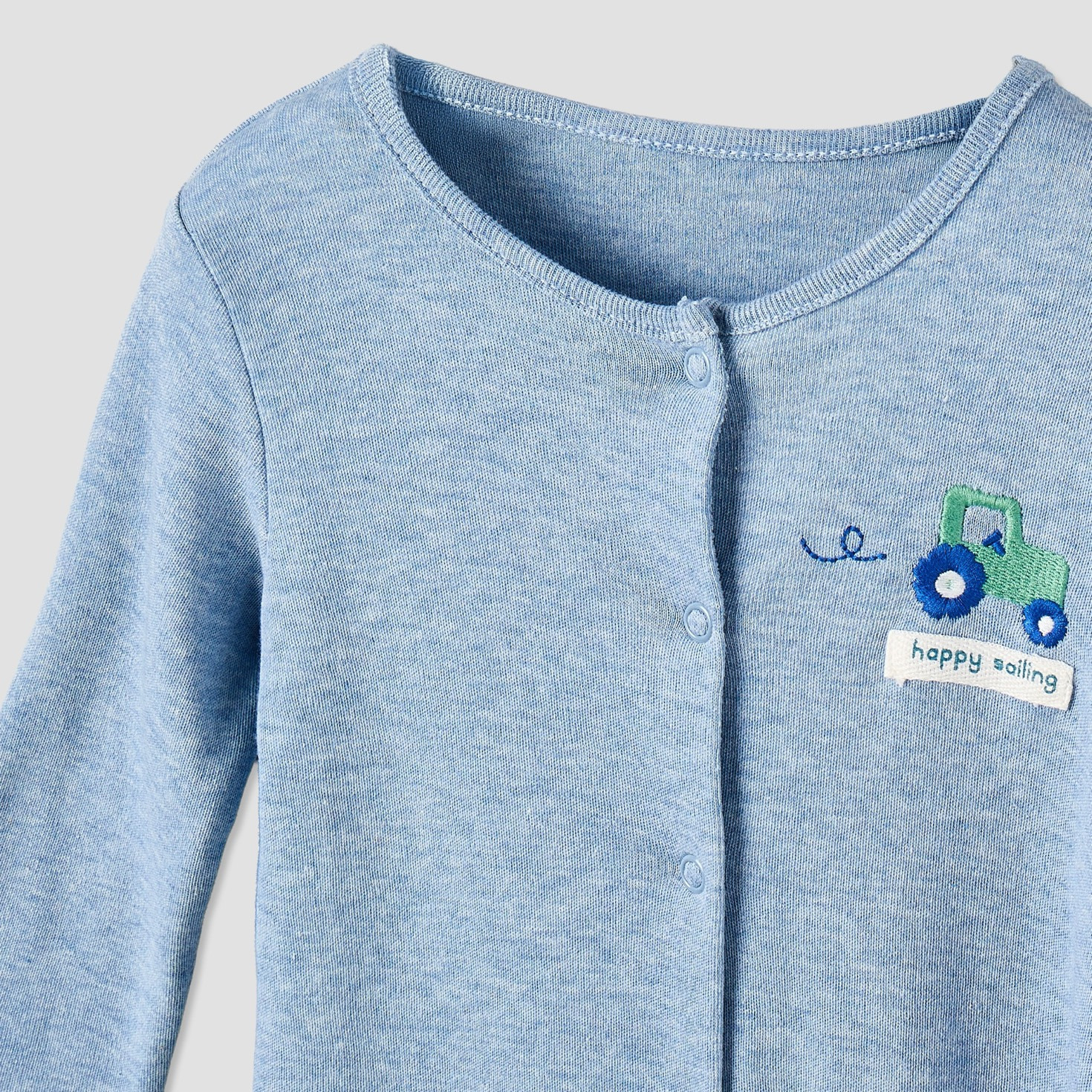 Pack of 3 Juniors Cotton Crew Neck Long Sleeves Sleepsuit with Assorted Print-baby-boys-clothing-nightwear-sleepsuits-image-6