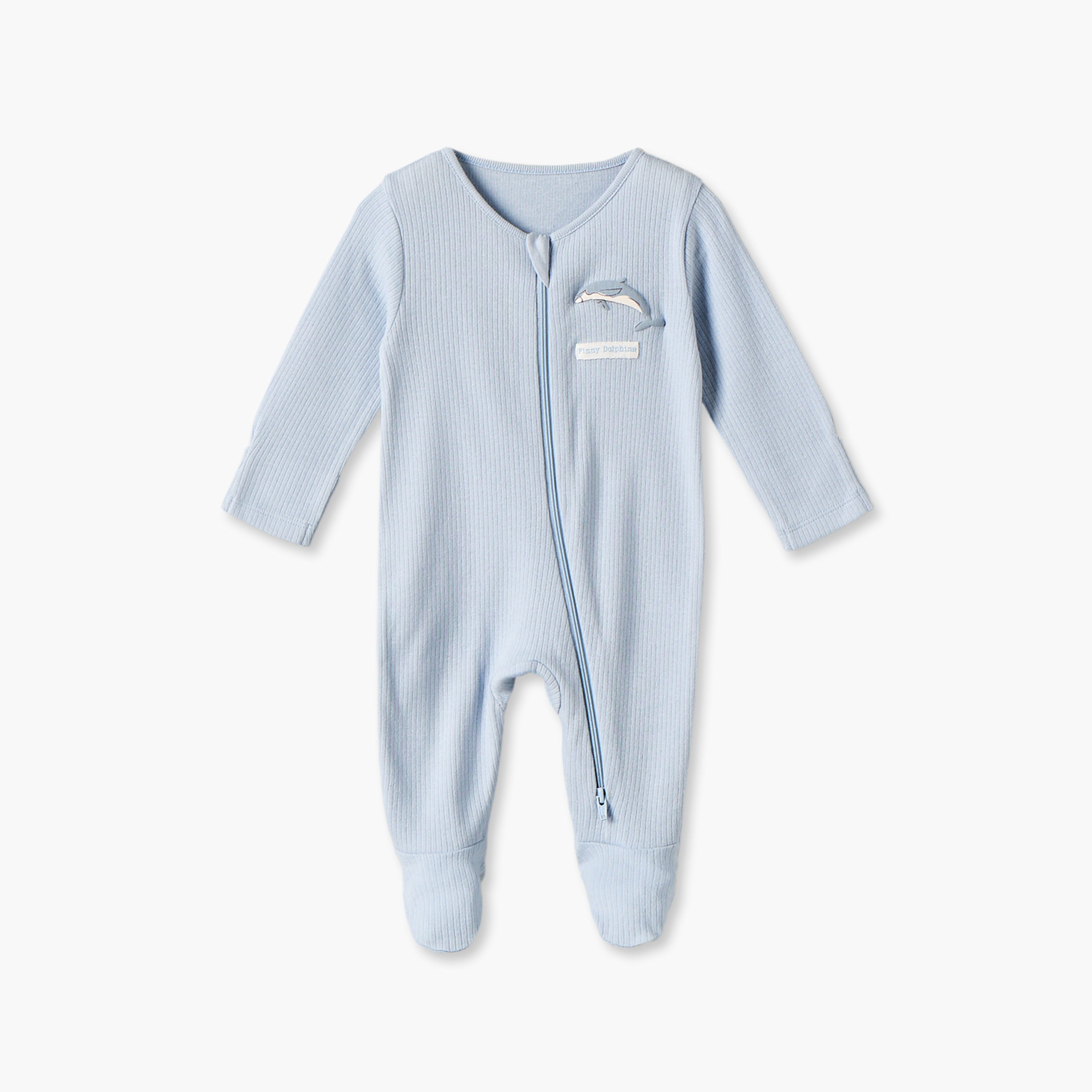 Pack of 3 Juniors Cotton Crew Neck Long Sleeves Sleepsuit with Zip Closure-baby-boys-clothing-nightwear-sleepsuits-image-3