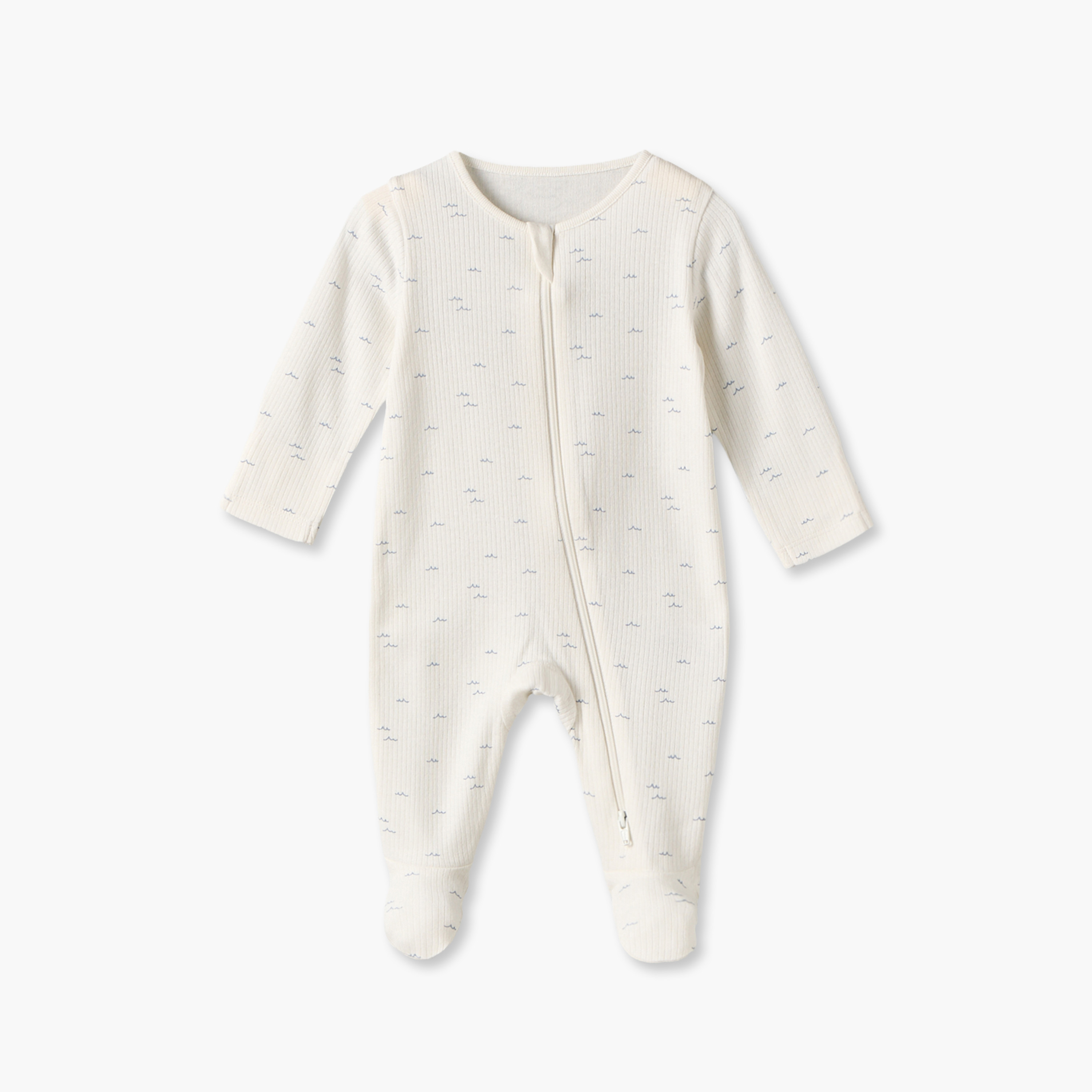 Pack of 3 Juniors Cotton Crew Neck Long Sleeves Sleepsuit with Zip Closure-baby-boys-clothing-nightwear-sleepsuits-image-5