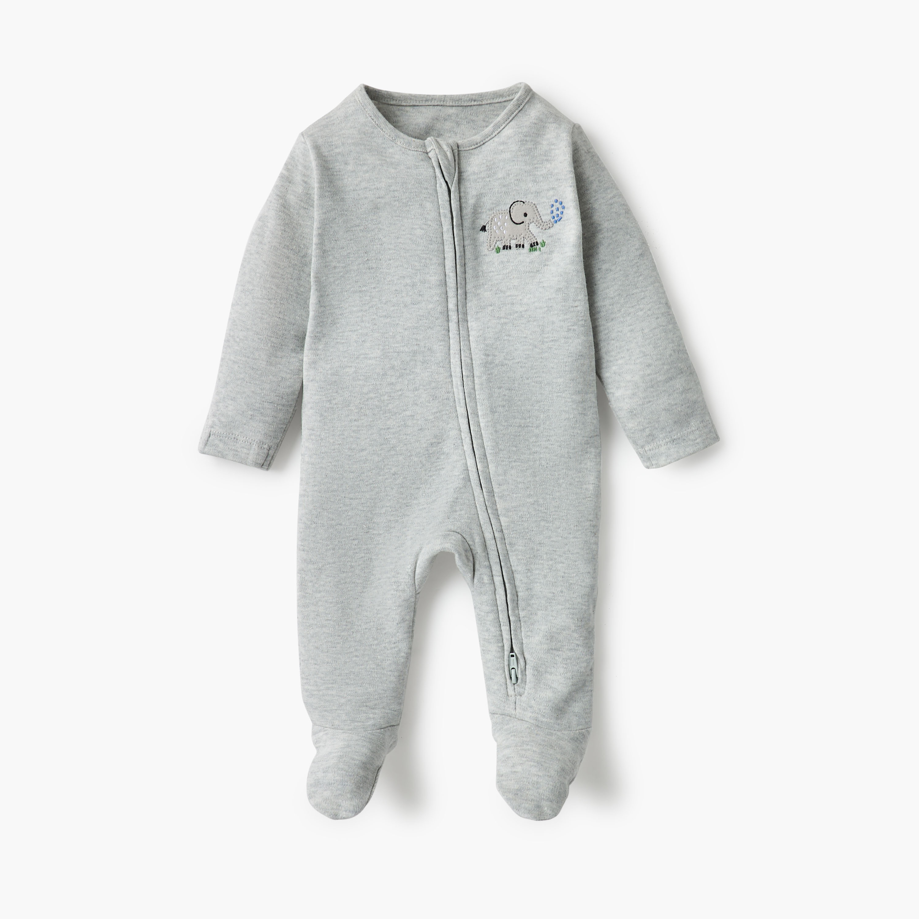Juniors Assorted Sleepsuit with Long Sleeves and Zip Closure - Set of 3-baby-boys-clothing-nightwear-sleepsuits-image-2