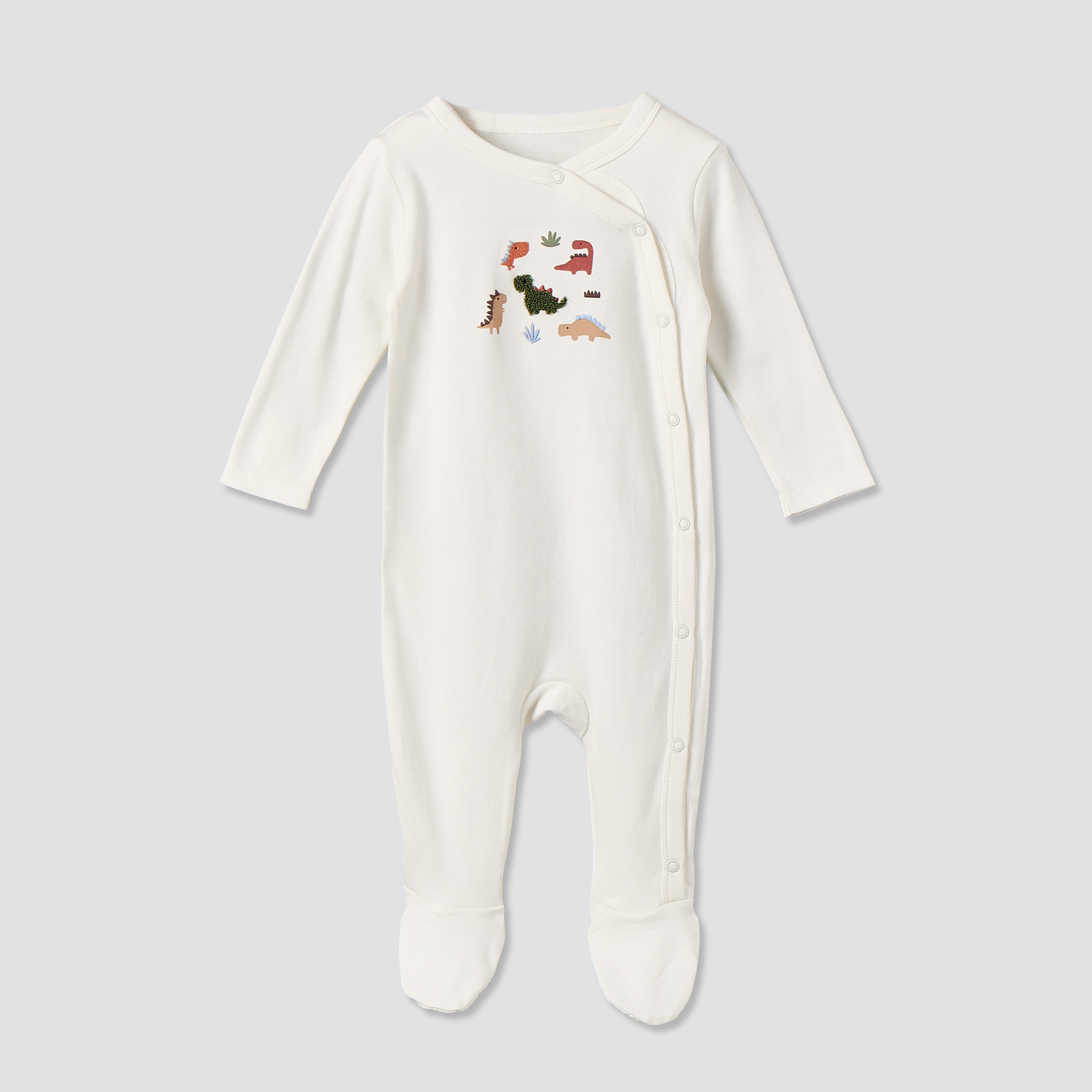 Pack of 3 Juniors Cotton Round Neck Long Sleeves Sleepsuit with Assorted Print-baby-boys-clothing-nightwear-sleepsuits-image-3
