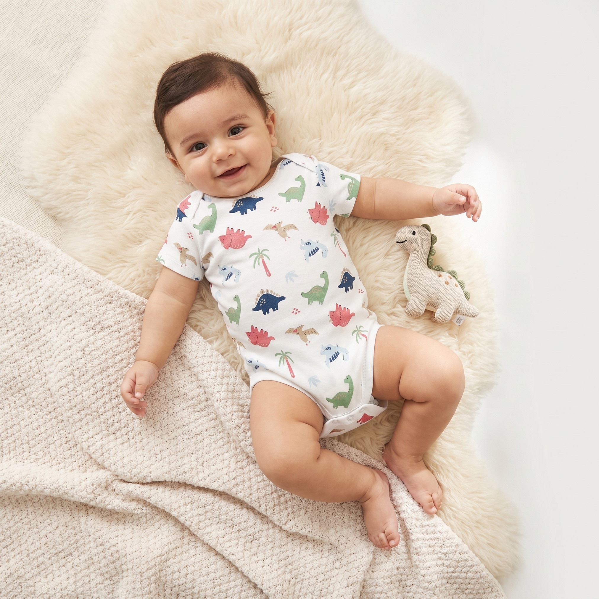 طقم بودي سوت قطن 3 قطع برقبة ضيقة وأكمام قصيرة وطبعات من جونيورز-baby-boys-clothing-bodysuits-image-2