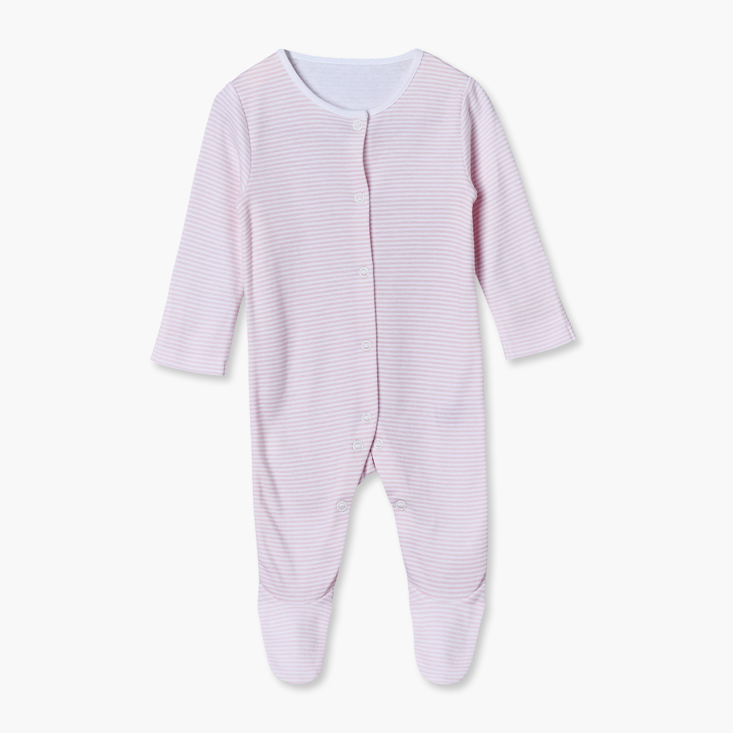 Pack of 3 Juniors Cotton Cotton Crew Neck Long Sleeves Sleepsuit with Cute Print-baby-girls-clothing-nightwear-sleepsuits-image-3