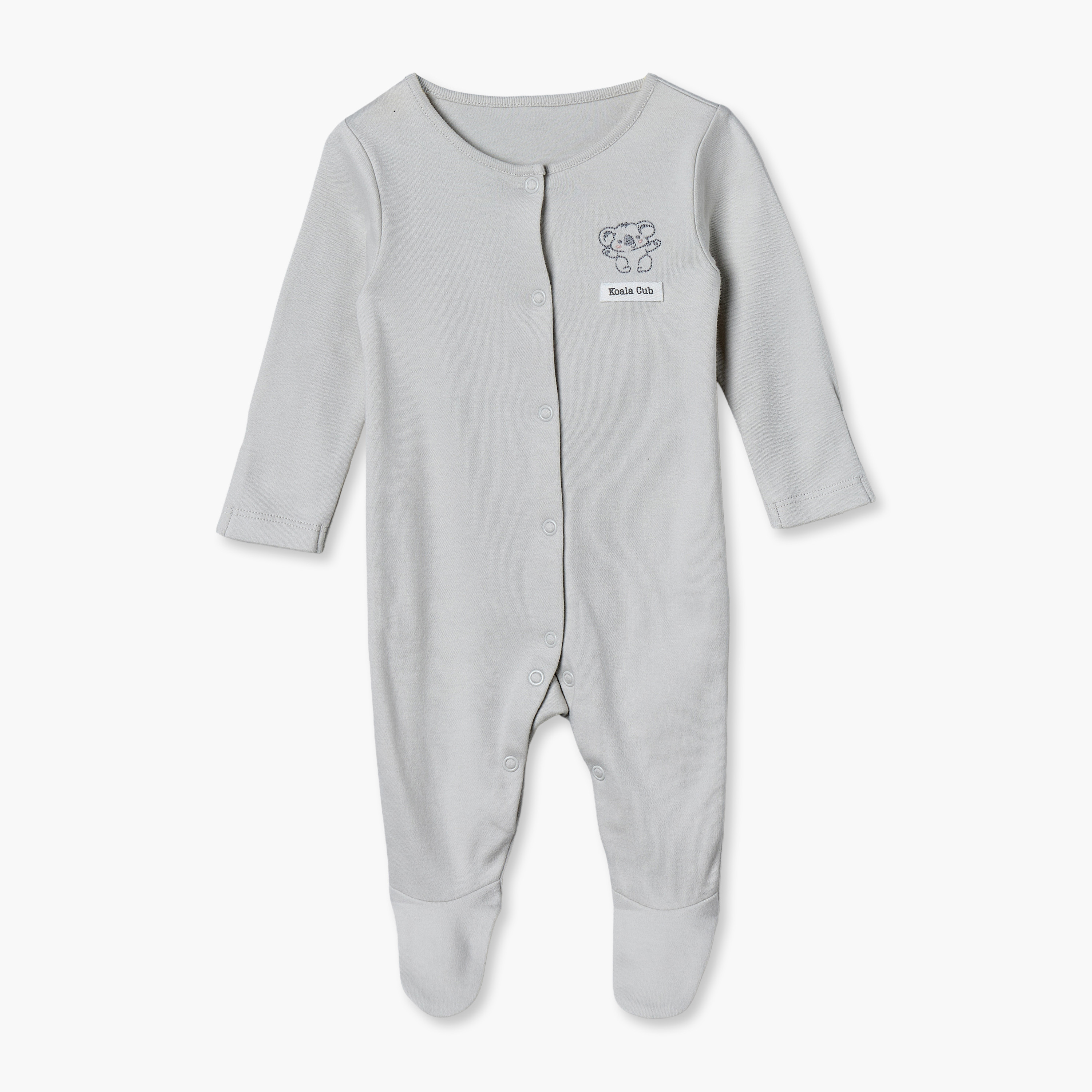 Pack of 3 Juniors Cotton Round Neck Long Sleeves Sleepsuit with Teddy Bear Print-baby-girls-clothing-nightwear-sleepsuits-image-3
