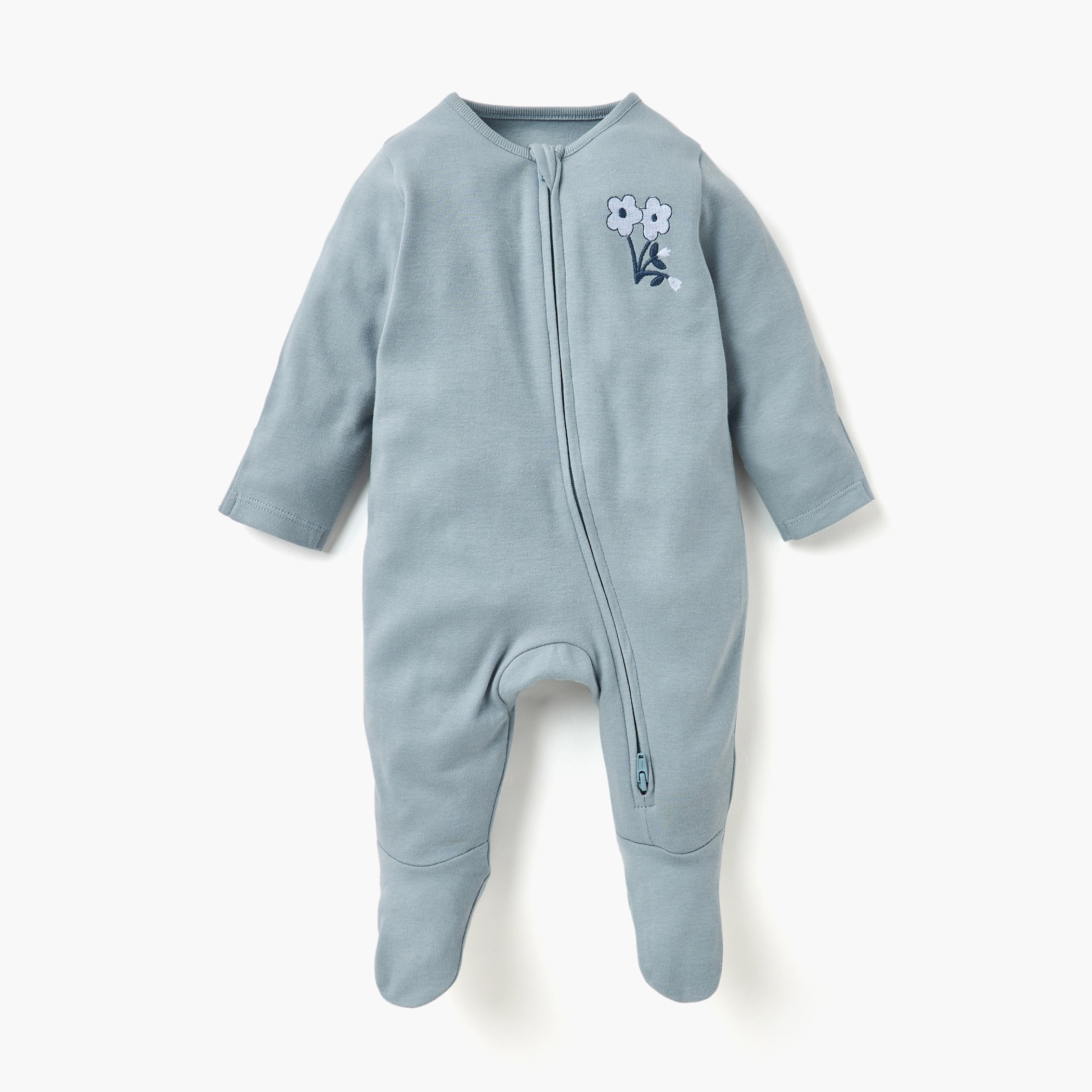 Juniors Assorted Sleepsuit with Long Sleeves and Zip Closure - Set of 3-baby-girls-clothing-nightwear-sleepsuits-image-4