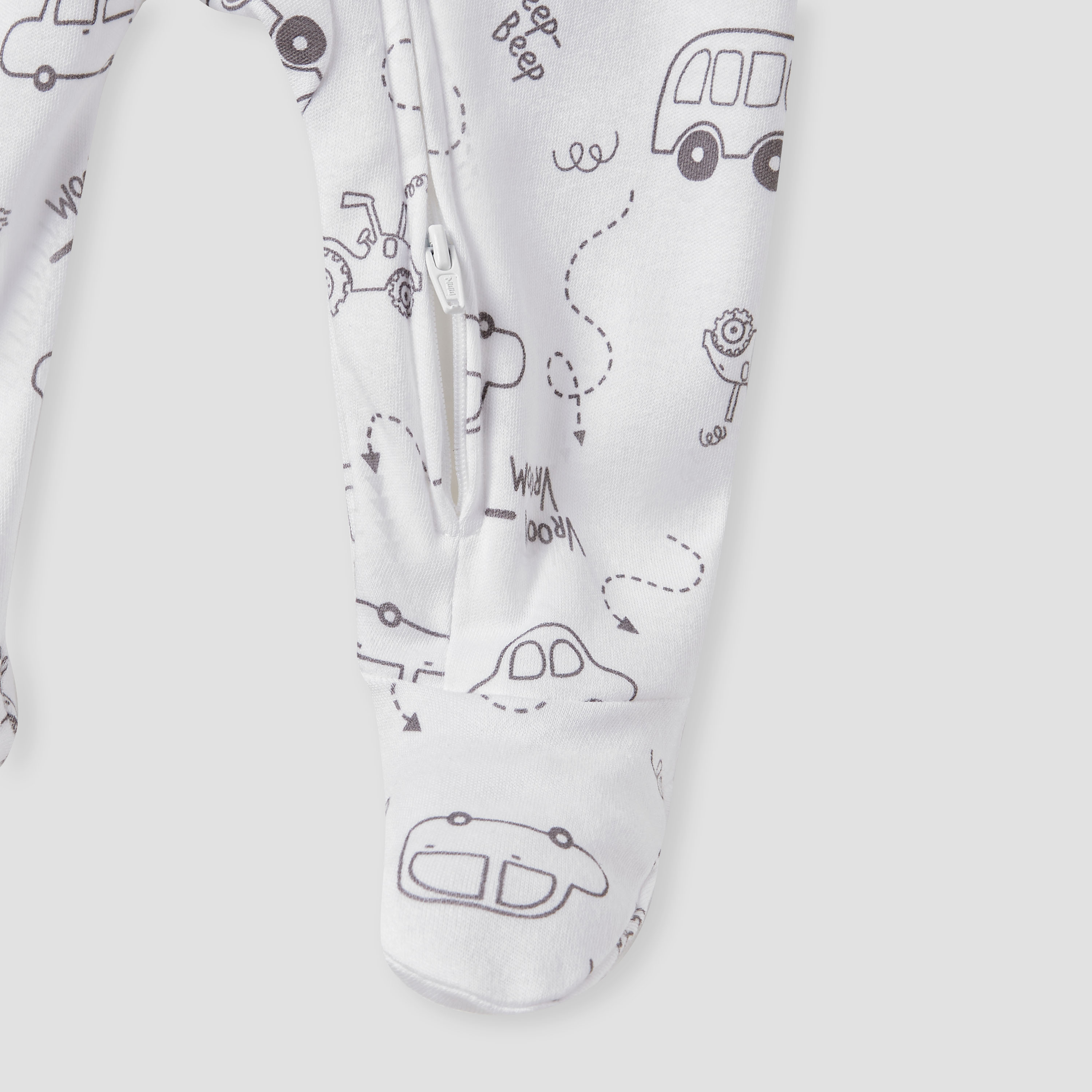 Juniors Printed Sleepsuit with Zip Closure - Set of 3-baby-boys-clothing-nightwear-sleepsuits-image-7