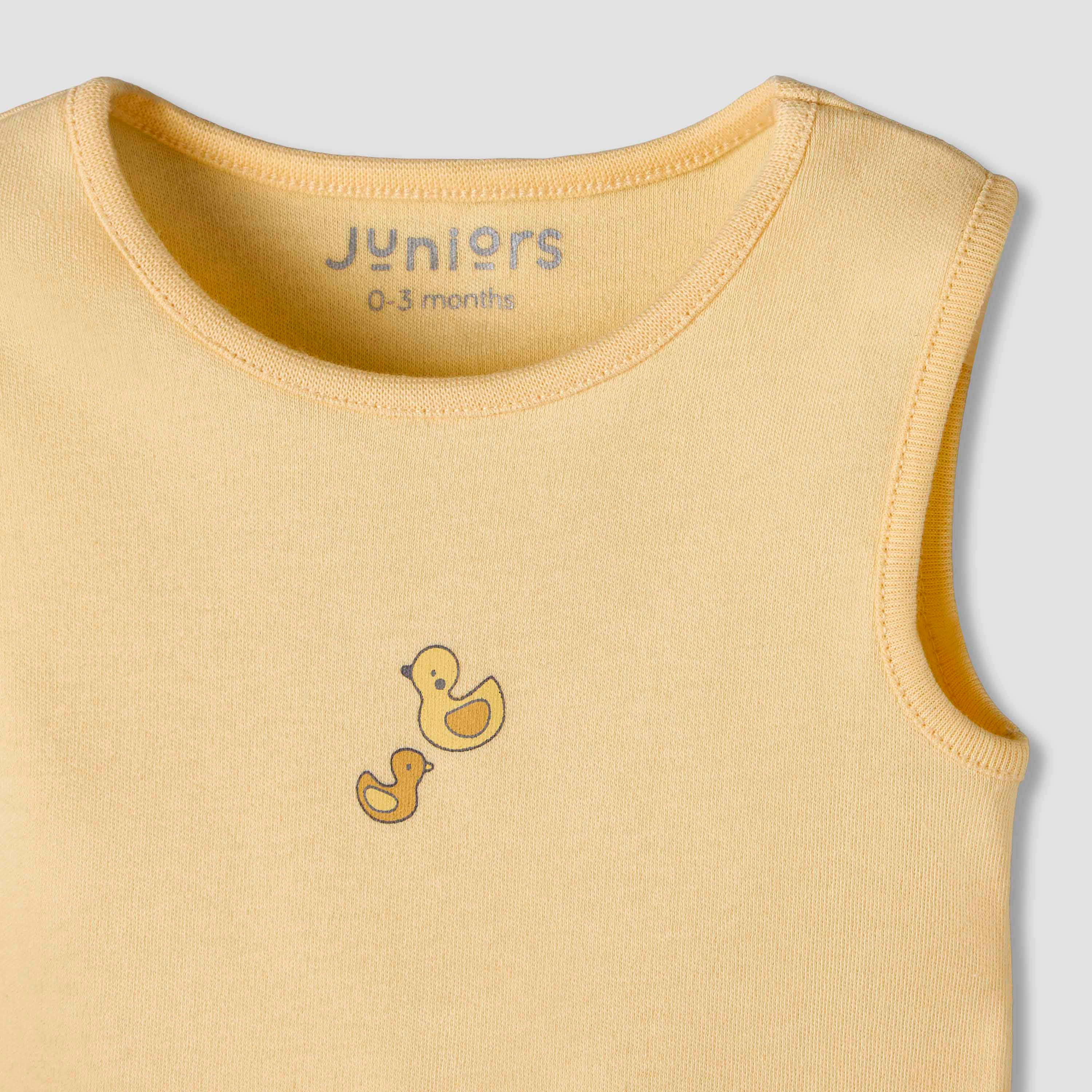 Pack of 7 Juniors Round Neck Sleeveless Bodysuit with Assorted Design-baby-boys-clothing-bodysuits-image-7