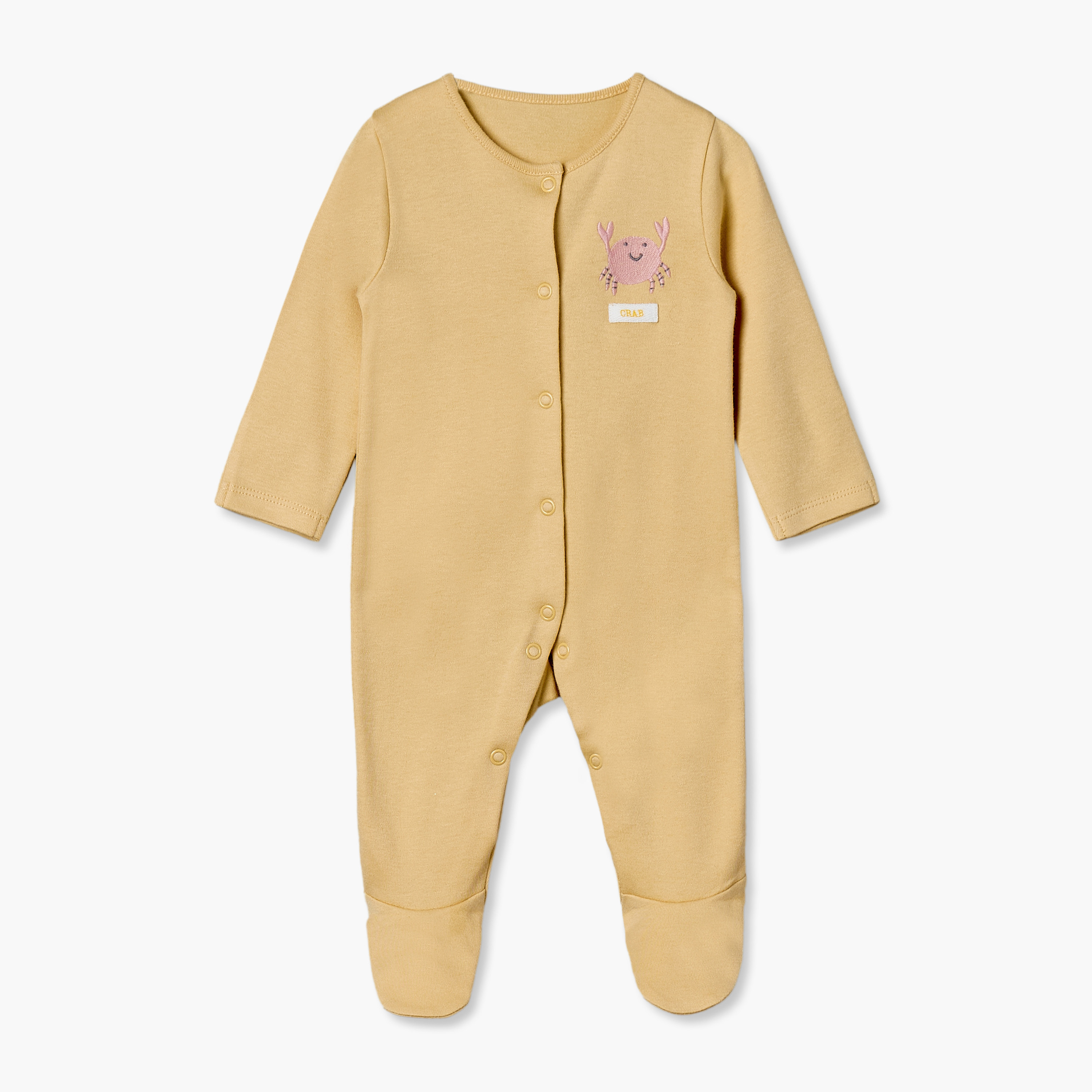 Pack of 3 Juniors Cotton Crew Neck Long Sleeves Sleepsuit with Aquatic Print-baby-boys-clothing-nightwear-sleepsuits-image-3
