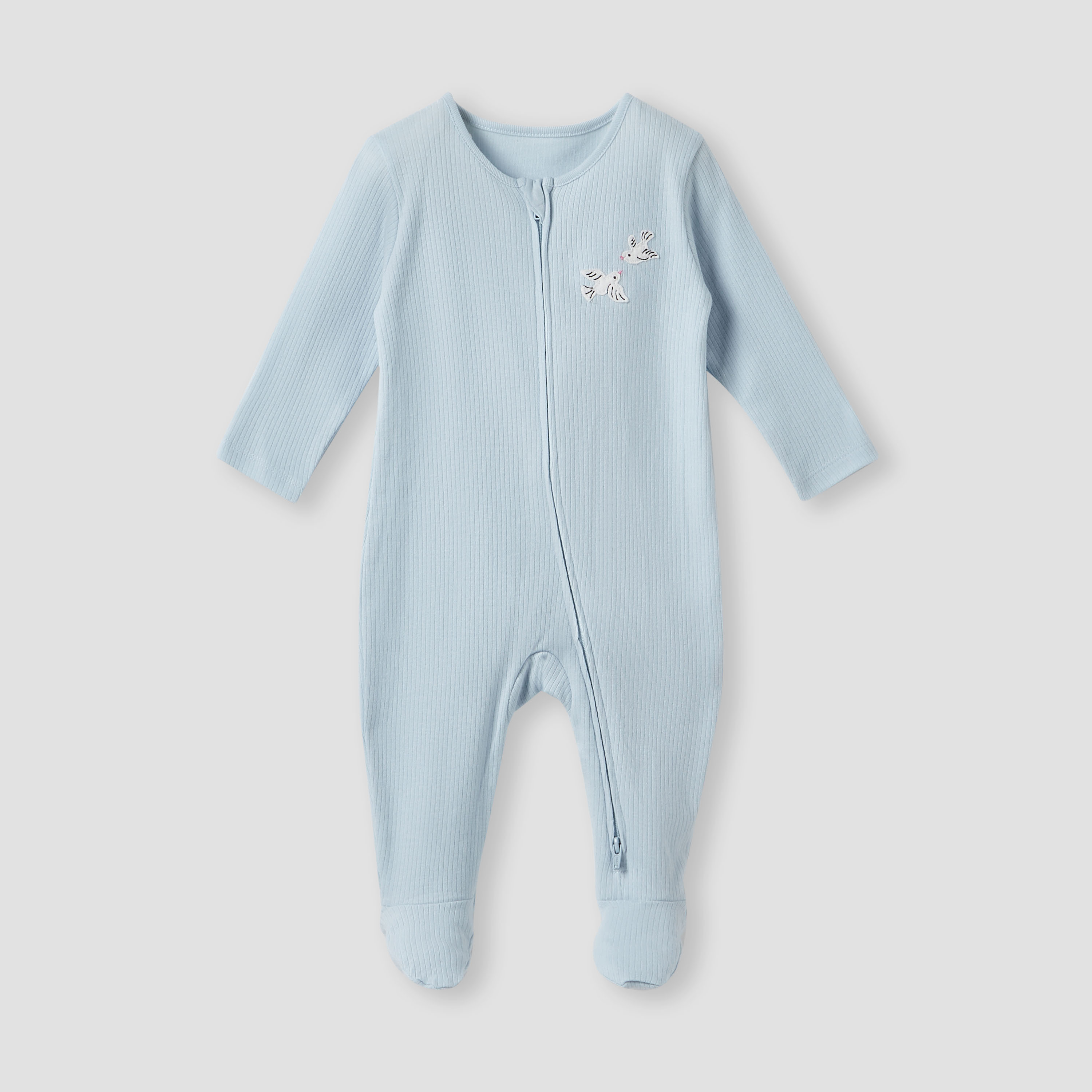 Juniors Printed Sleepsuit with Zip Closure - Set of 3-baby-boys-clothing-nightwear-sleepsuits-image-2