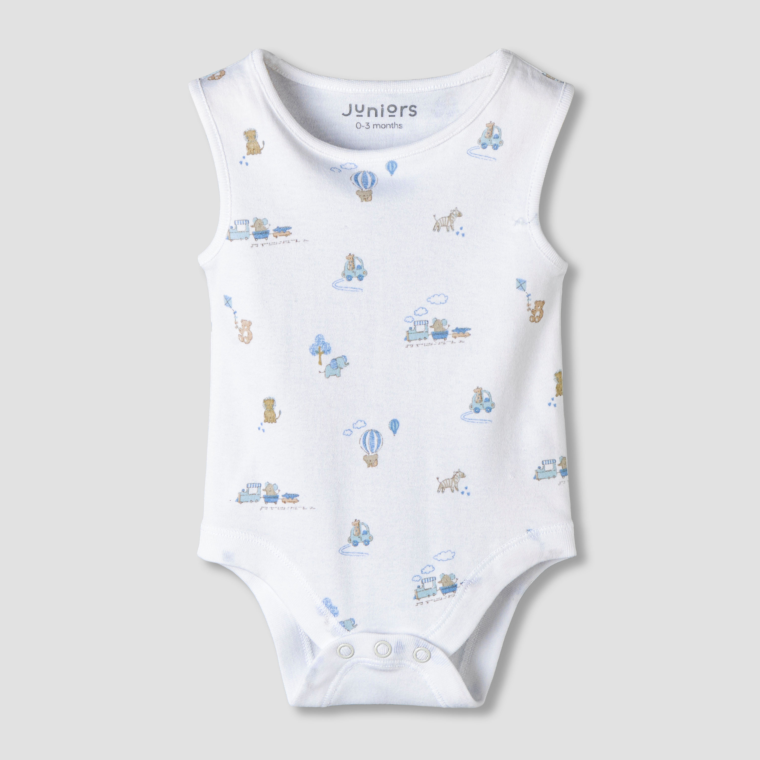 Pack of 7 Juniors Round Neck Sleeveless Bodysuit with Fun Prints-baby-boys-clothing-bodysuits-image-4