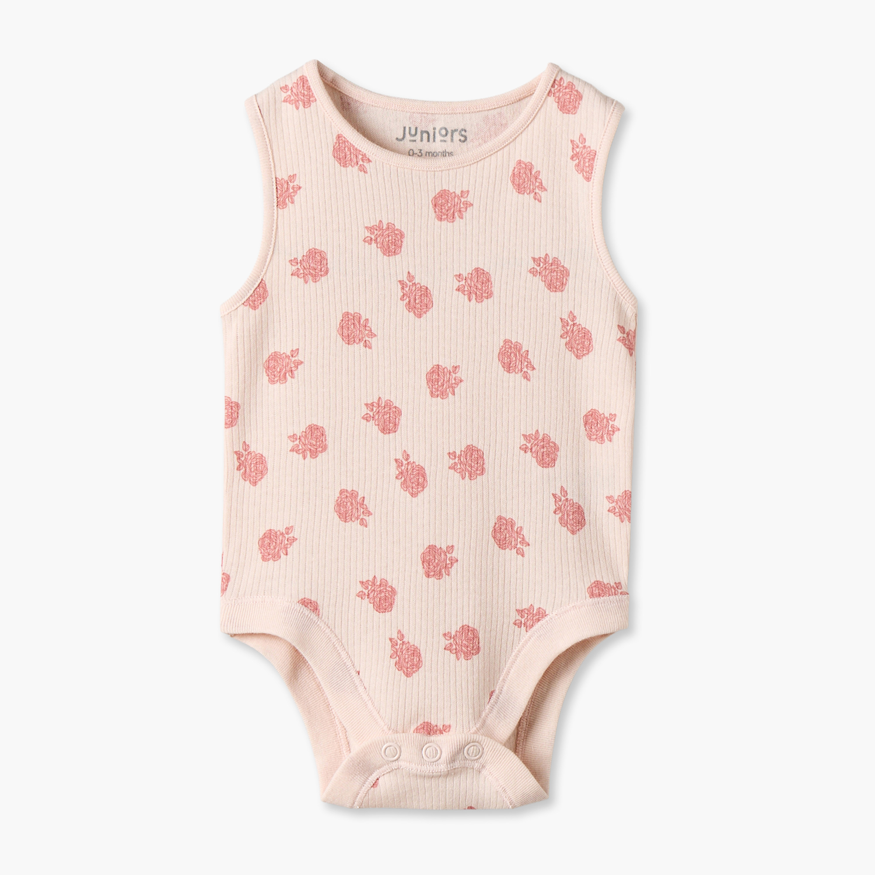 Pack of 7 Juniors Cotton Crew Neck Sleeveless Bodysuit with Floral Print-baby-girls-clothing-bodysuits-image-10