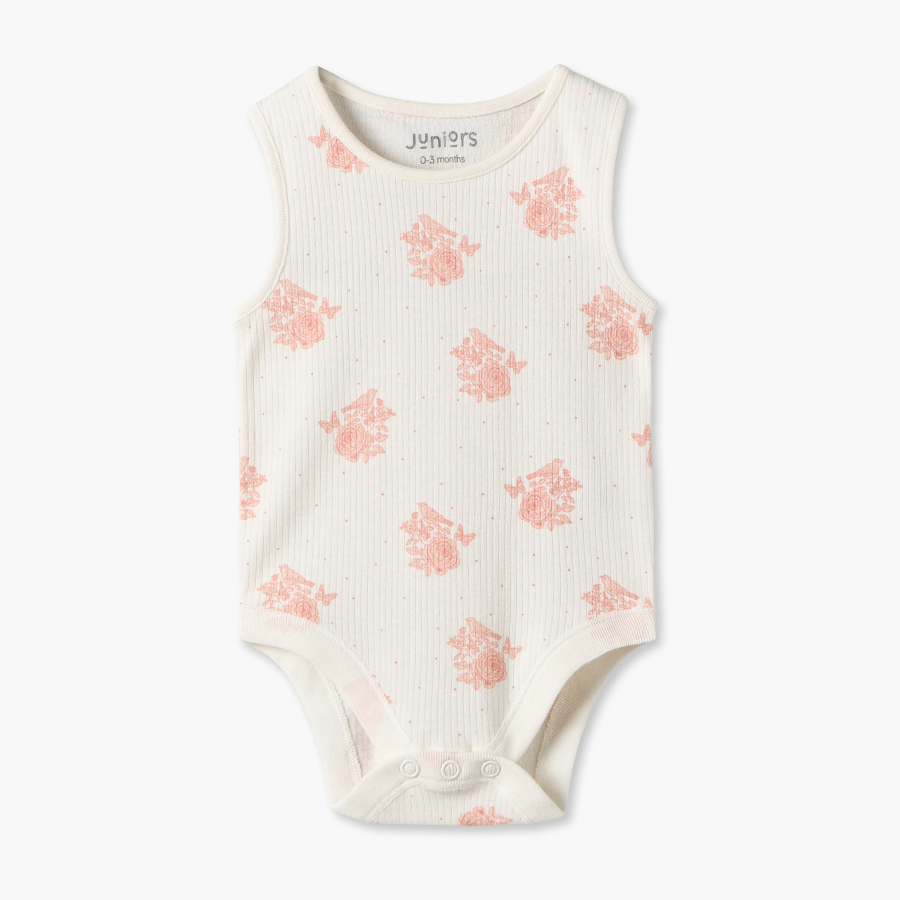 Pack of 7 Juniors Cotton Crew Neck Sleeveless Bodysuit with Floral Print-baby-girls-clothing-bodysuits-image-5