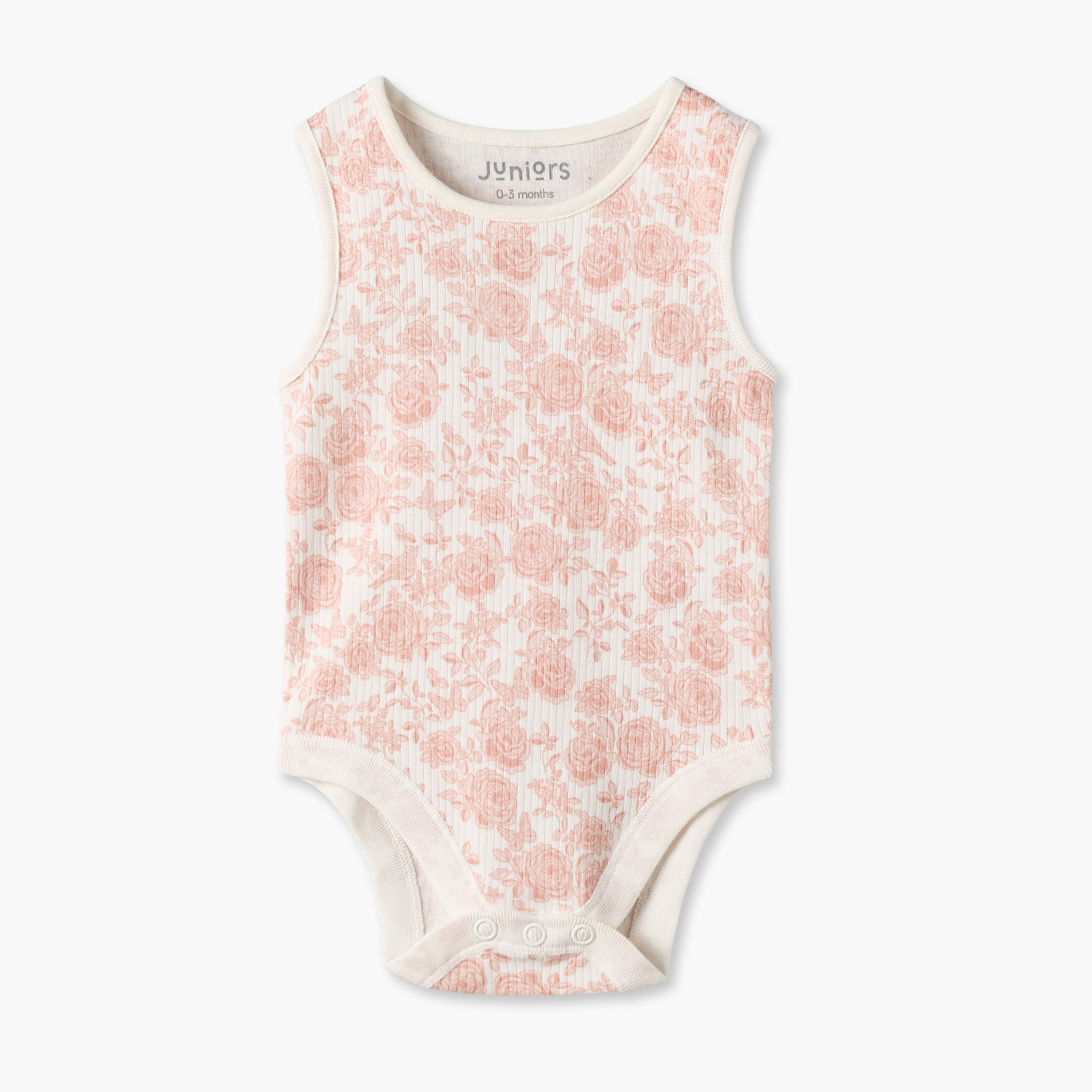 Pack of 7 Juniors Cotton Crew Neck Sleeveless Bodysuit with Floral Print-baby-girls-clothing-bodysuits-image-6