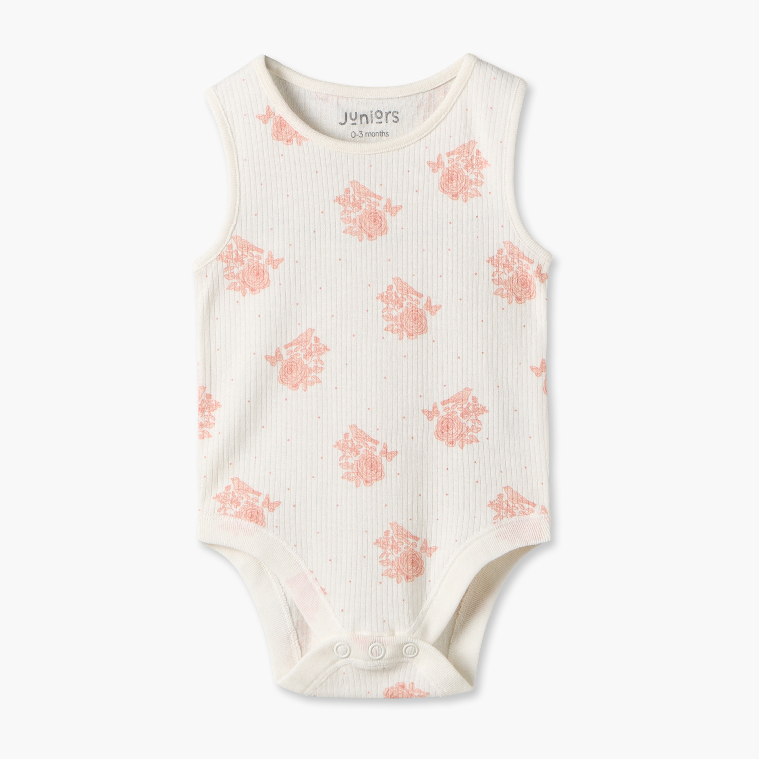 Pack of 7 Juniors Cotton Crew Neck Sleeveless Bodysuit with Floral Print-baby-girls-clothing-bodysuits-image-7