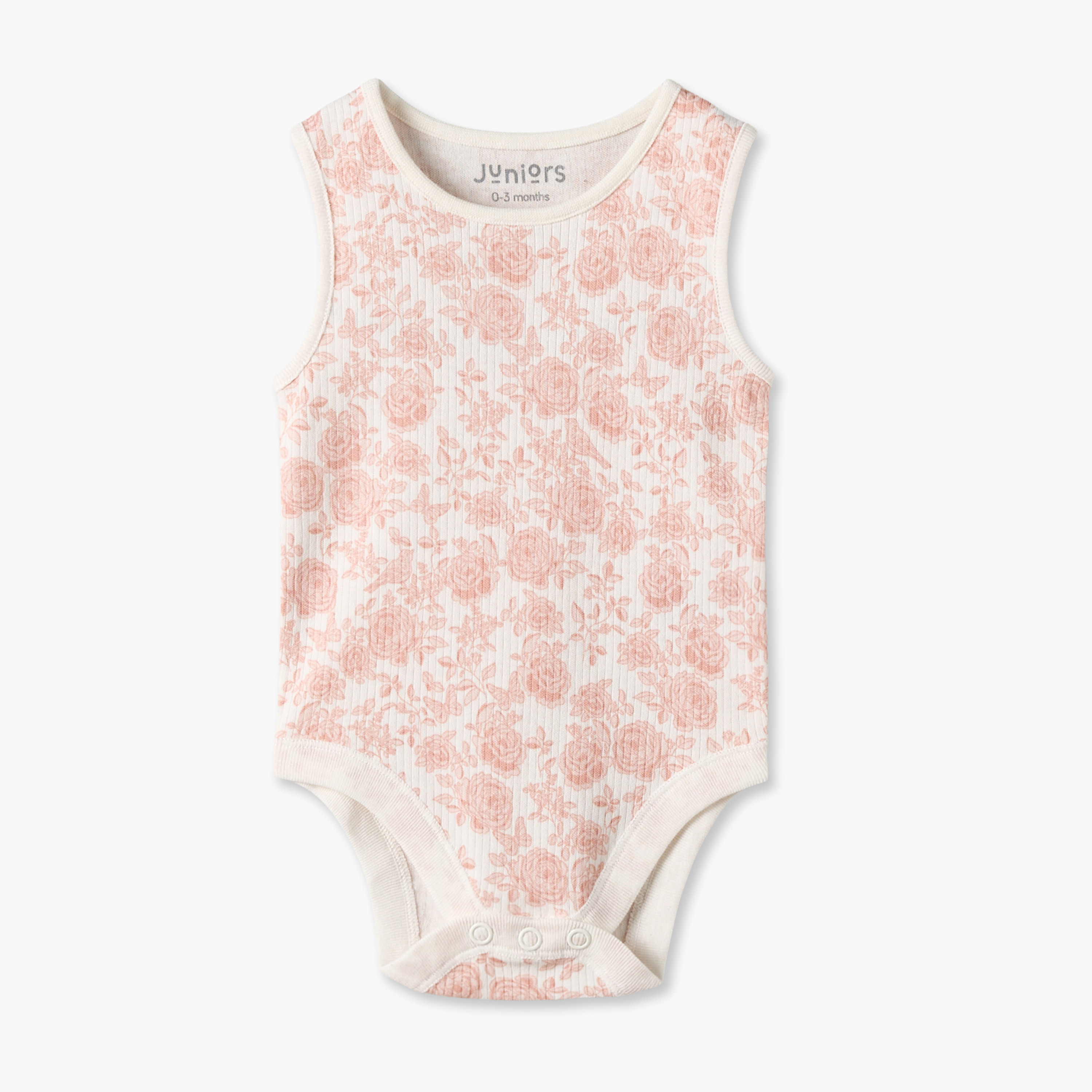 Pack of 7 Juniors Cotton Crew Neck Sleeveless Bodysuit with Floral Print-baby-girls-clothing-bodysuits-image-8