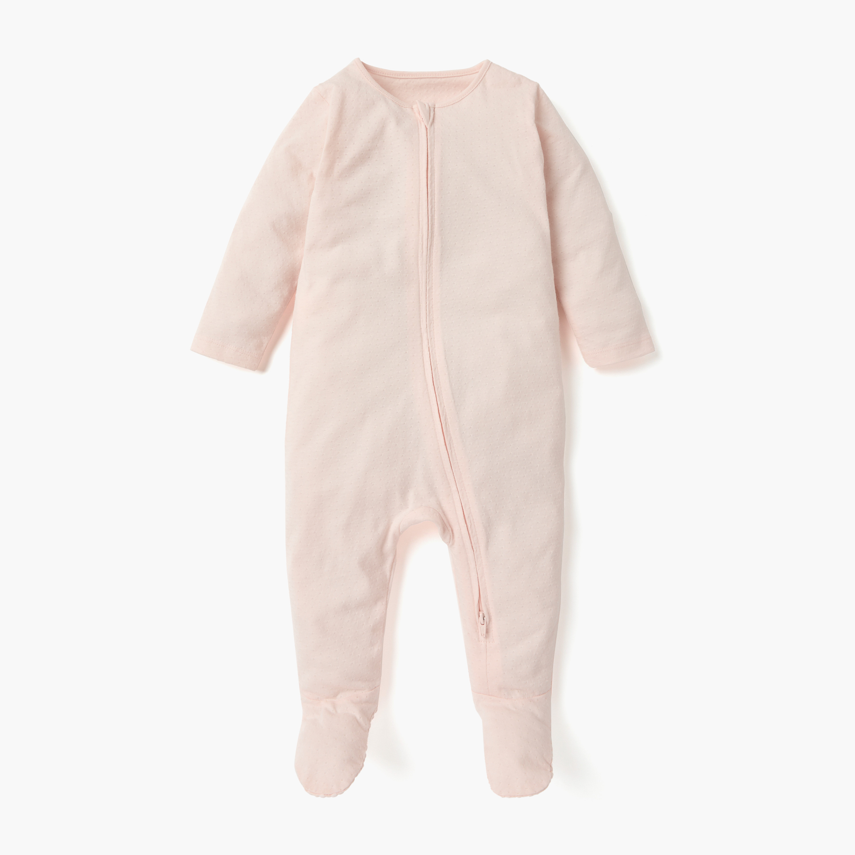 Juniors Printed Sleepsuit with Zip Closure and Long Sleeves - Set of 3-baby-girls-clothing-nightwear-sleepsuits-image-6
