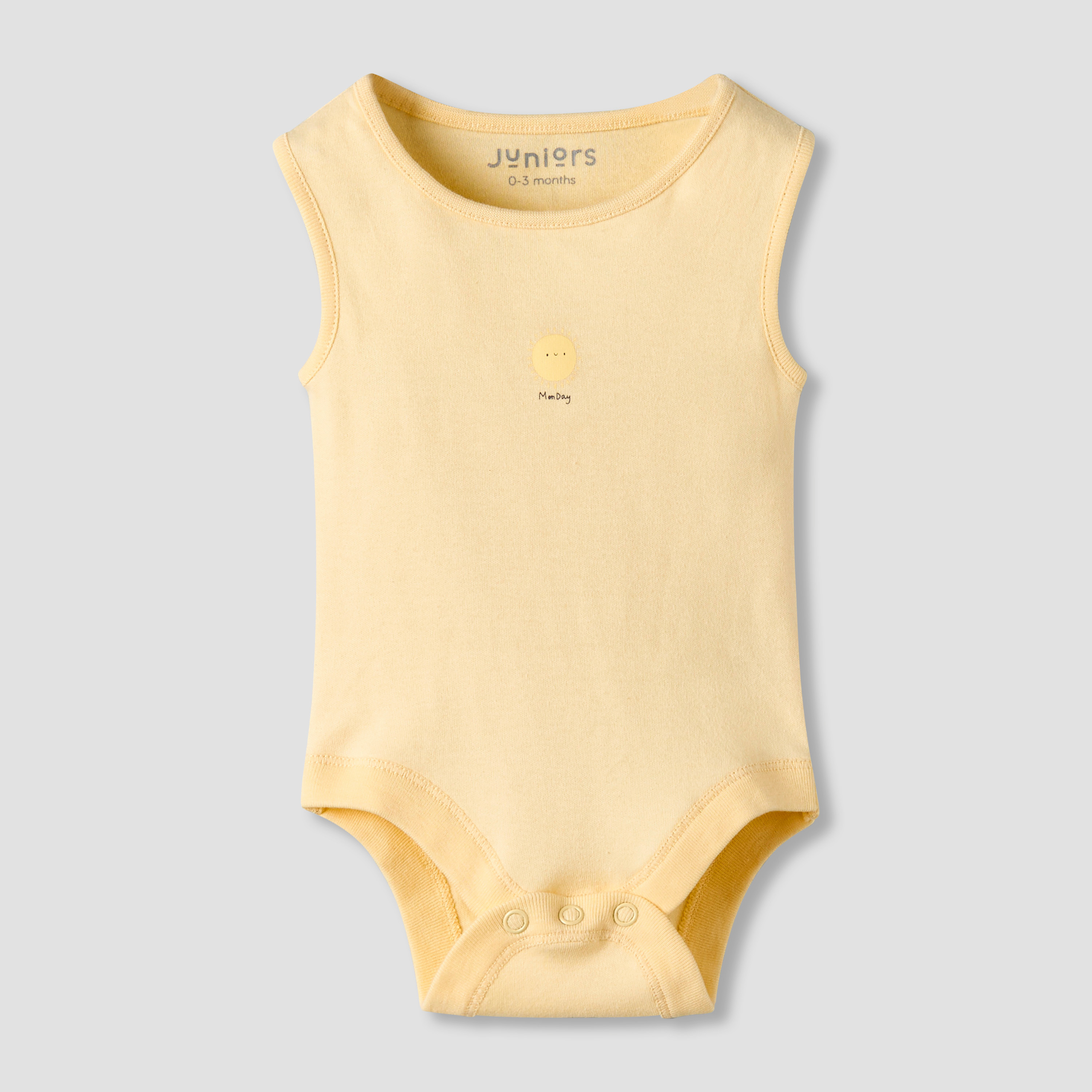 Pack of 7 Juniors Crew Neck Sleeveless Bodysuit with Snap Button Closure-baby-boys-clothing-bodysuits-image-3