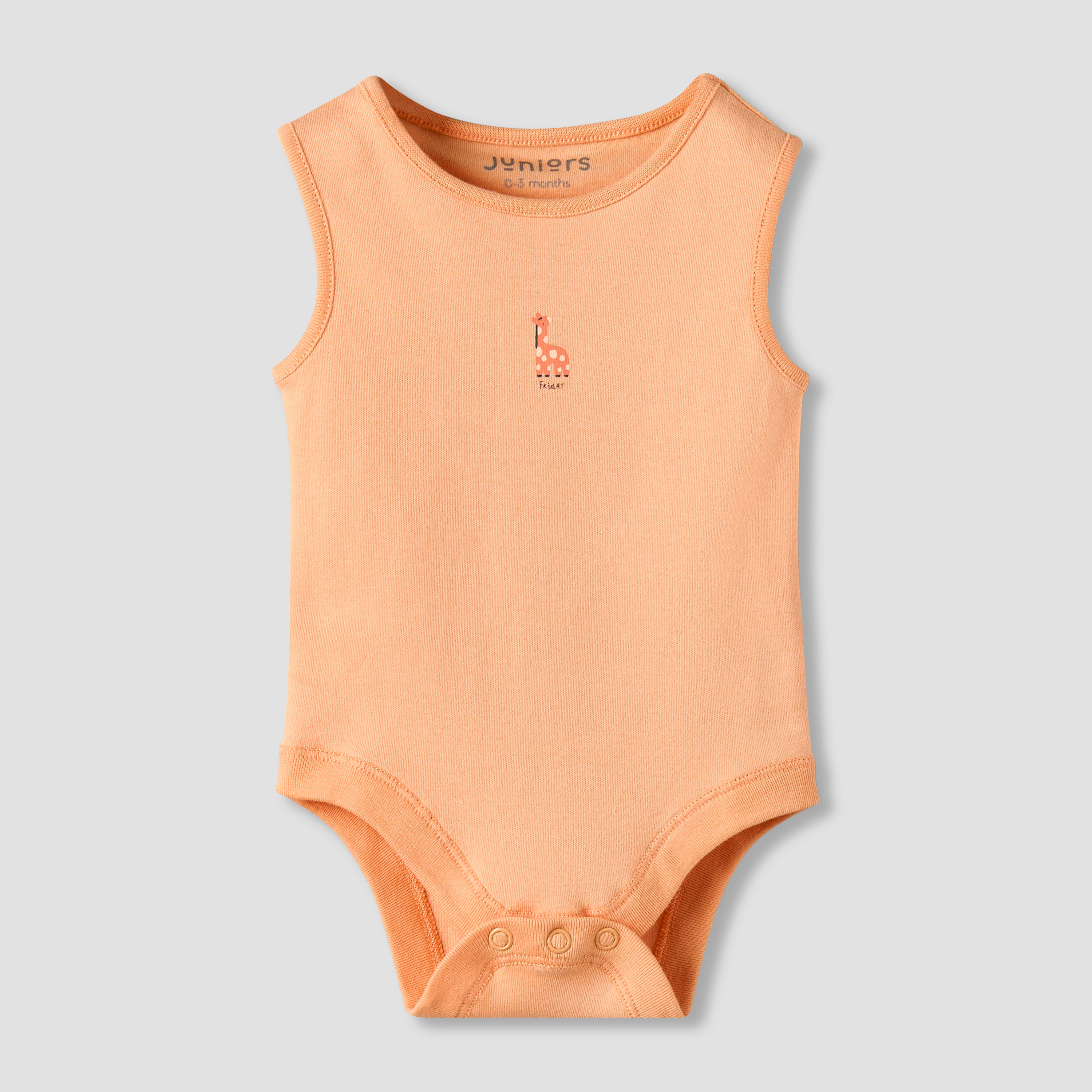 Pack of 7 Juniors Crew Neck Sleeveless Bodysuit with Snap Button Closure-baby-boys-clothing-bodysuits-image-5