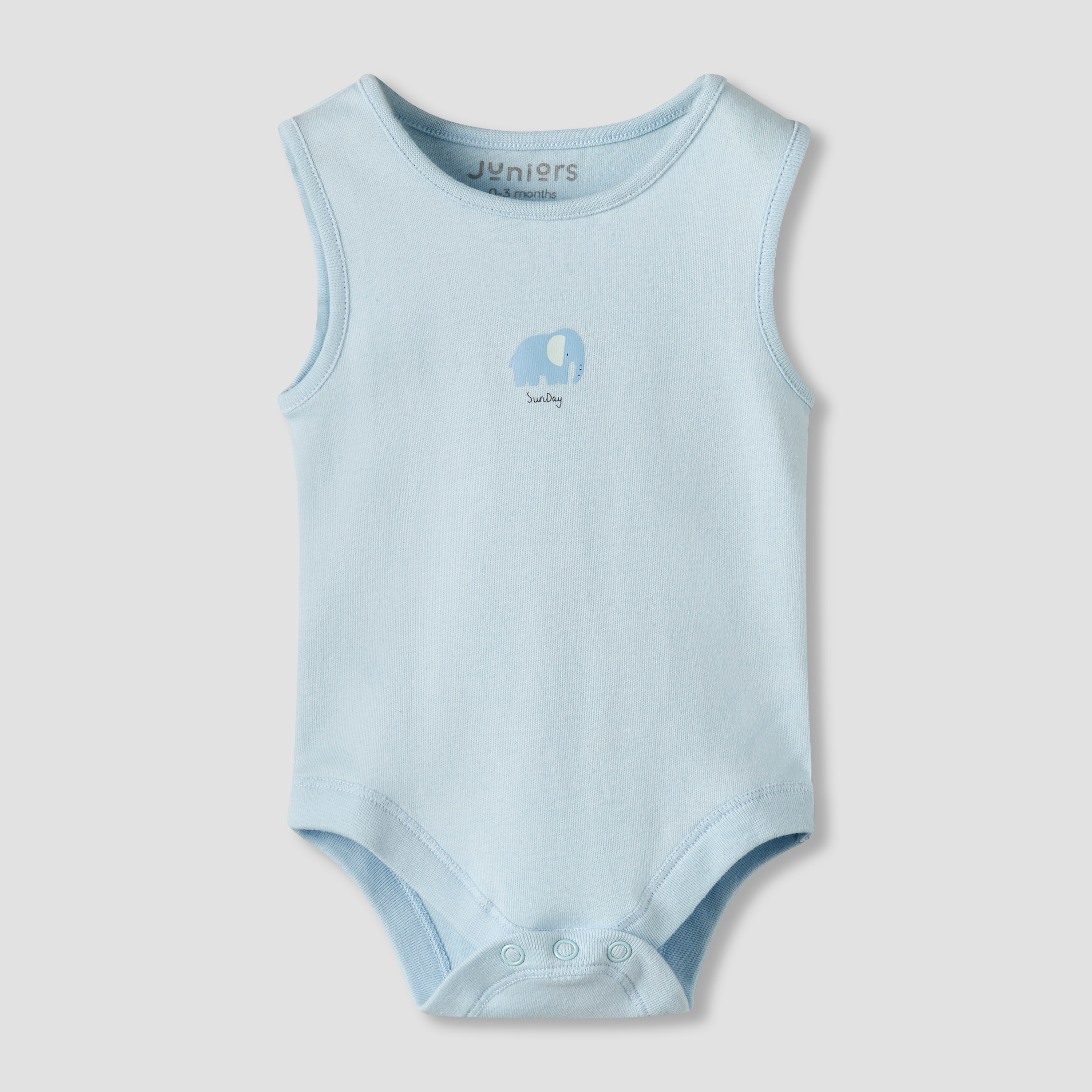 Pack of 7 Juniors Crew Neck Sleeveless Bodysuit with Snap Button Closure-baby-boys-clothing-bodysuits-image-8