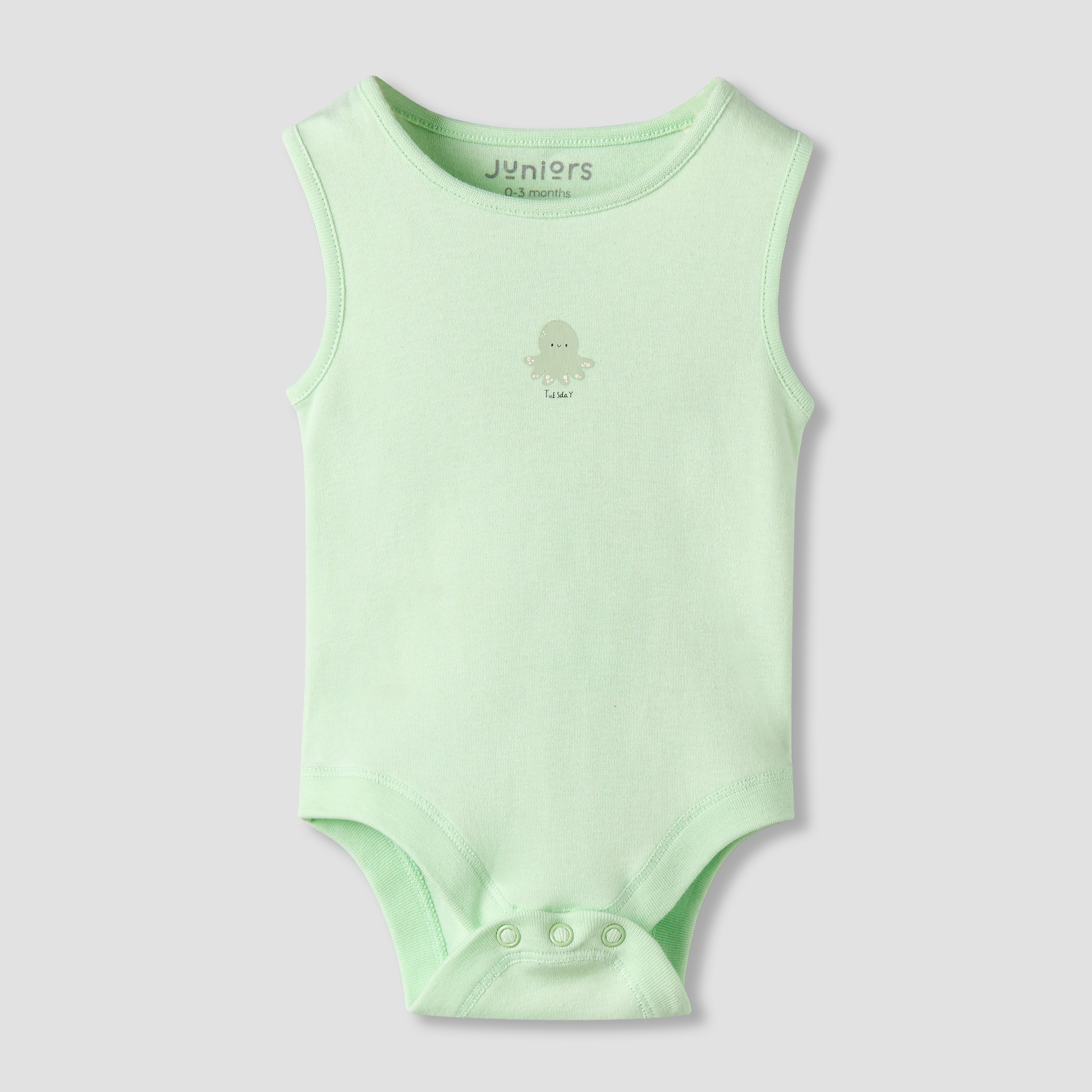 Pack of 7 Juniors Crew Neck Sleeveless Bodysuit with Snap Button Closure-baby-boys-clothing-bodysuits-image-9