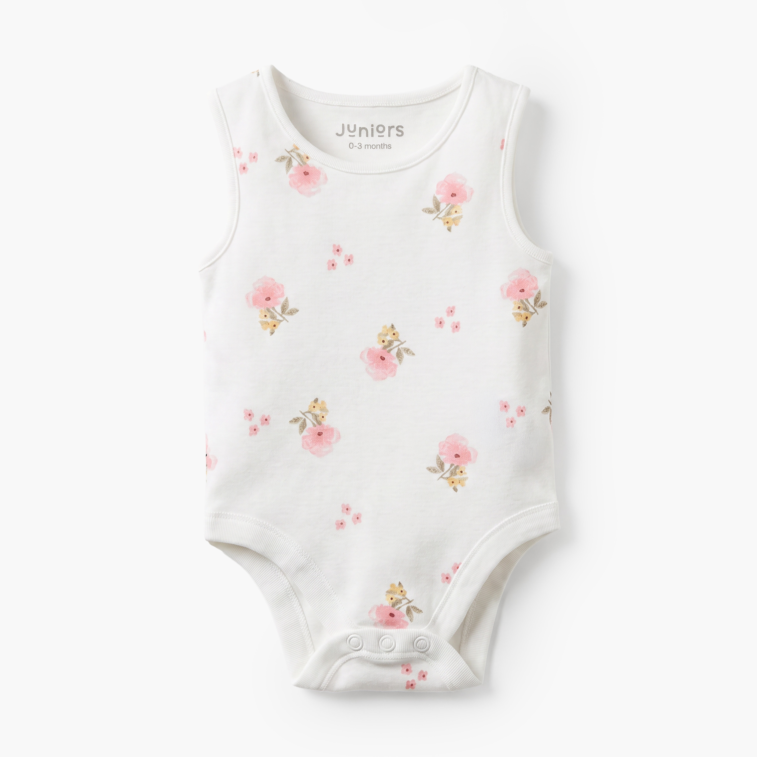 Pack of 7 Juniors Cotton Crew Neck Sleeveless Bodysuit with Floral Print-baby-girls-clothing-bodysuits-image-4