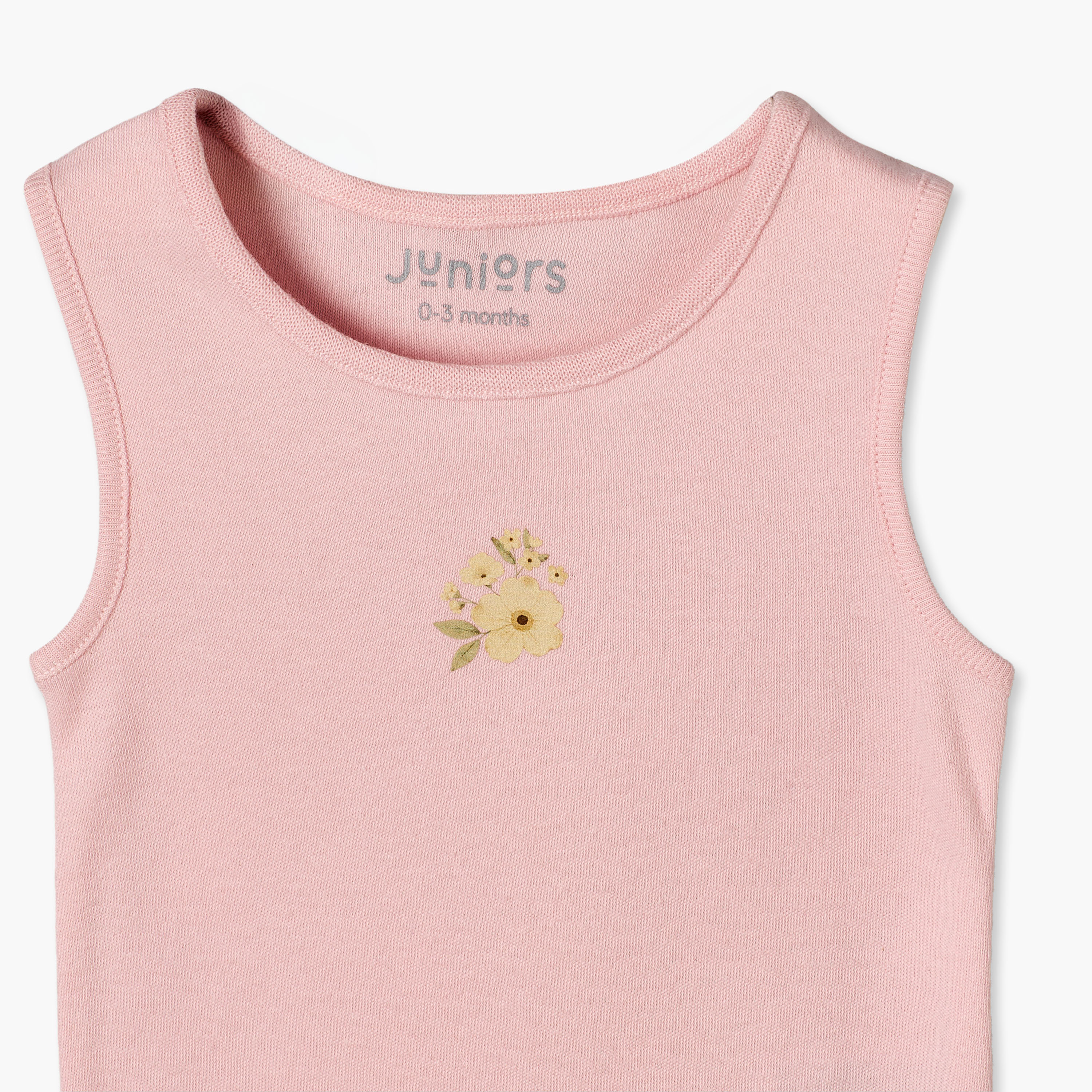 Pack of 7 Juniors Cotton Crew Neck Sleeveless Bodysuit with Floral Print-baby-girls-clothing-bodysuits-image-10